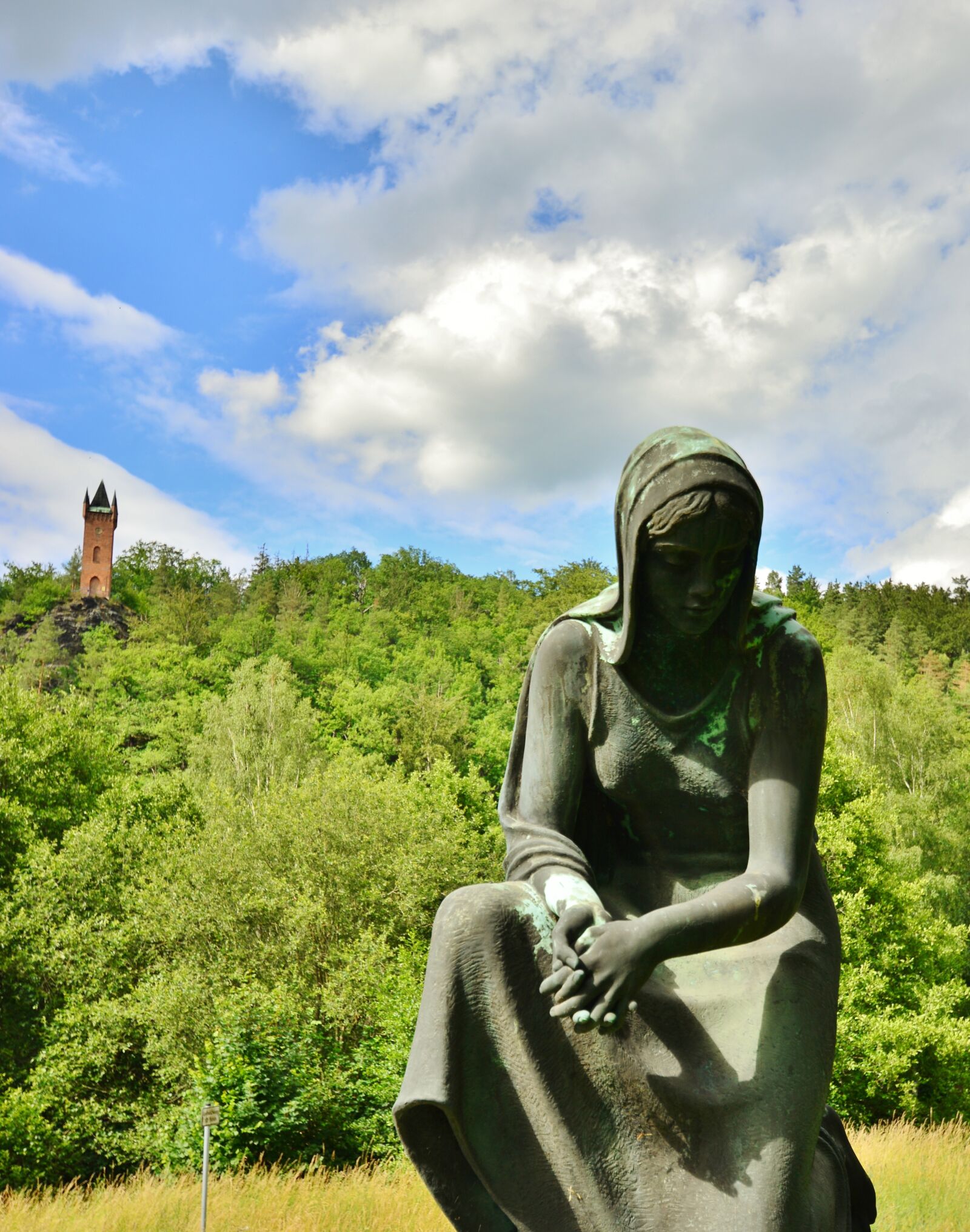Nikon D5200 sample photo. Sculpture, cemetery, mourning photography