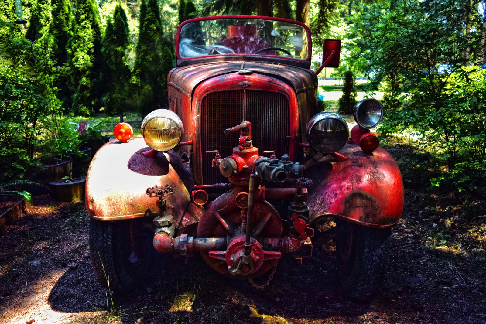 Nikon D3300 sample photo. Old fire truck, vintage photography