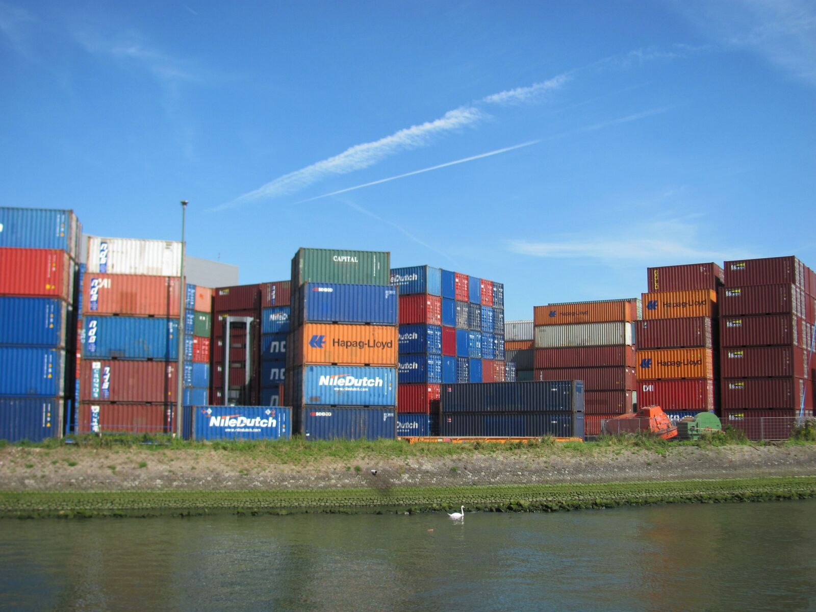 Canon PowerShot SX120 IS sample photo. Rotterdam, port, container photography