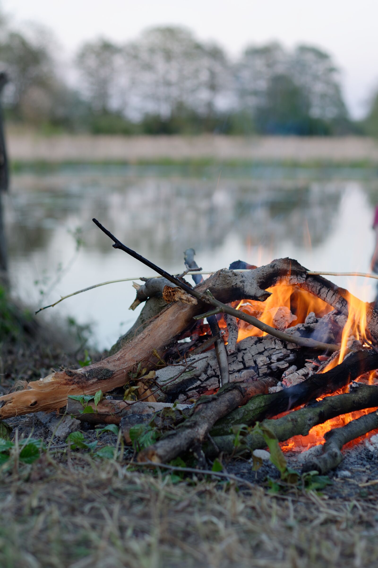 Nikon D5200 sample photo. Over the water, flames photography