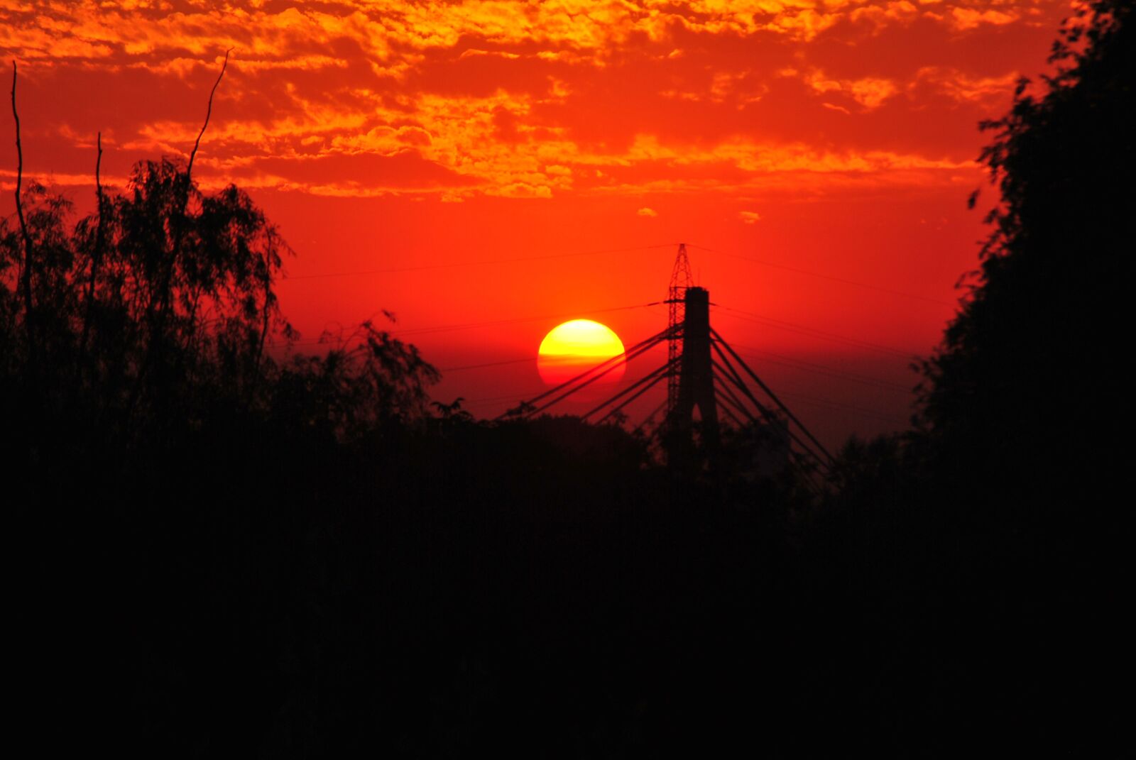 Nikon D3000 sample photo. Sunset, sun, sky photography