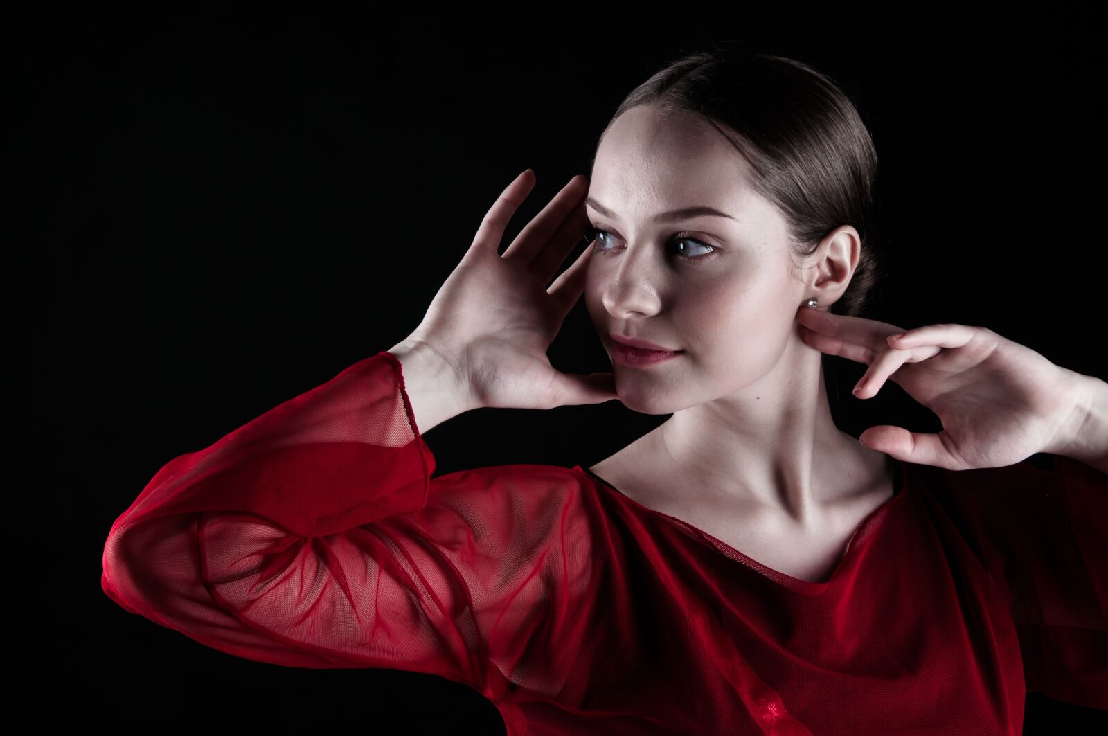 Nikon D300S sample photo. Young, woman, background photography