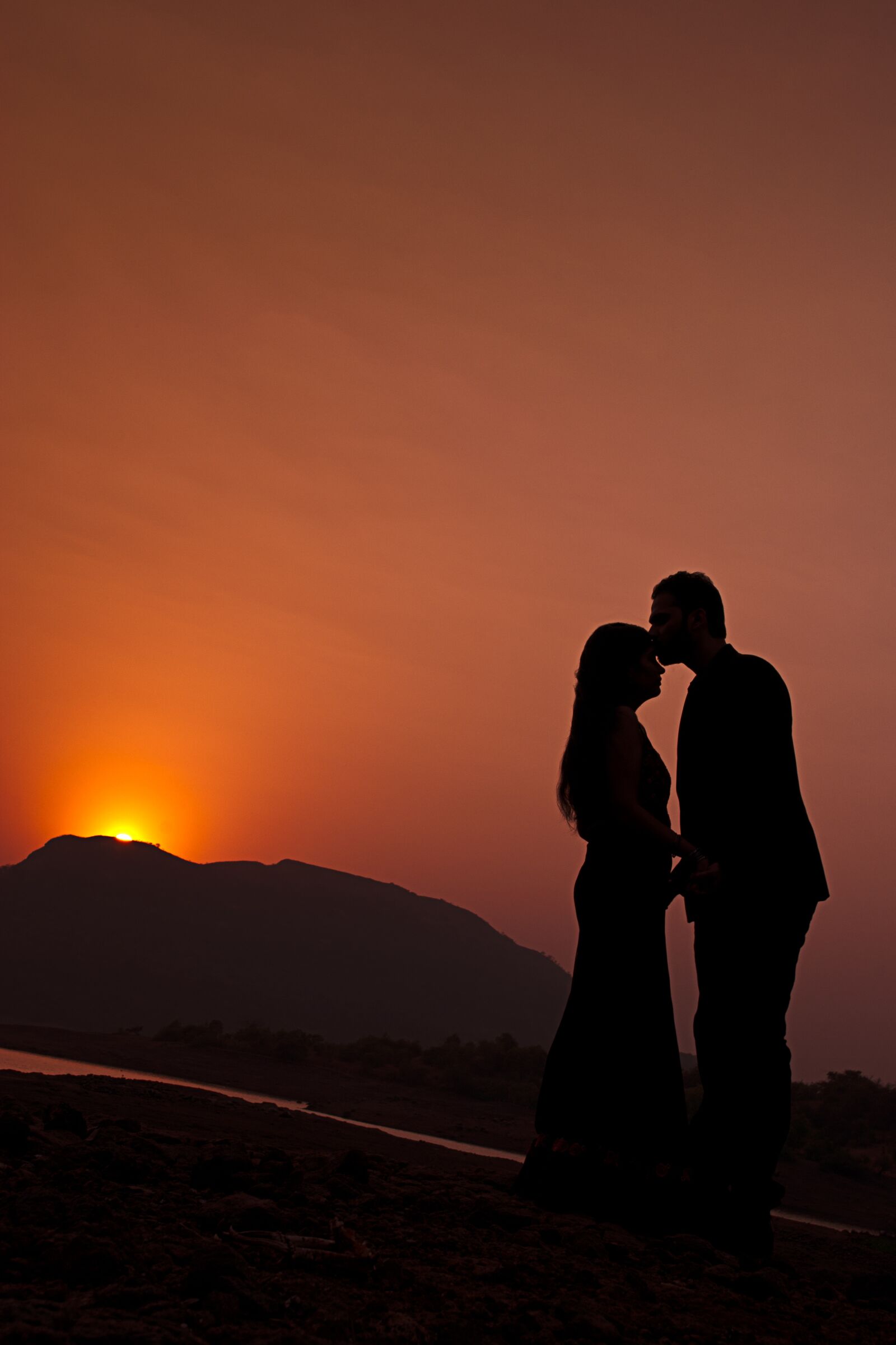 Nikon D60 sample photo. Sunset, couple, love photography