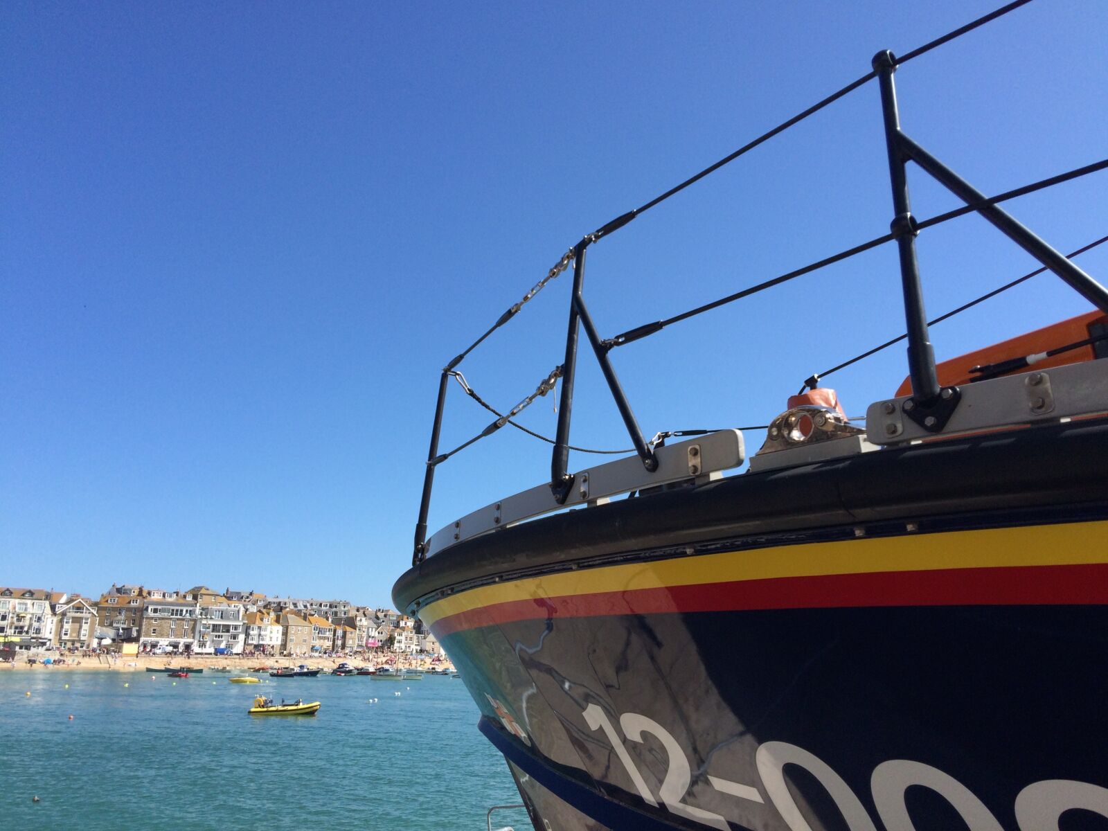 iPhone 5s back camera 4.15mm f/2.2 sample photo. Lifeboat, cornwall, harbour photography
