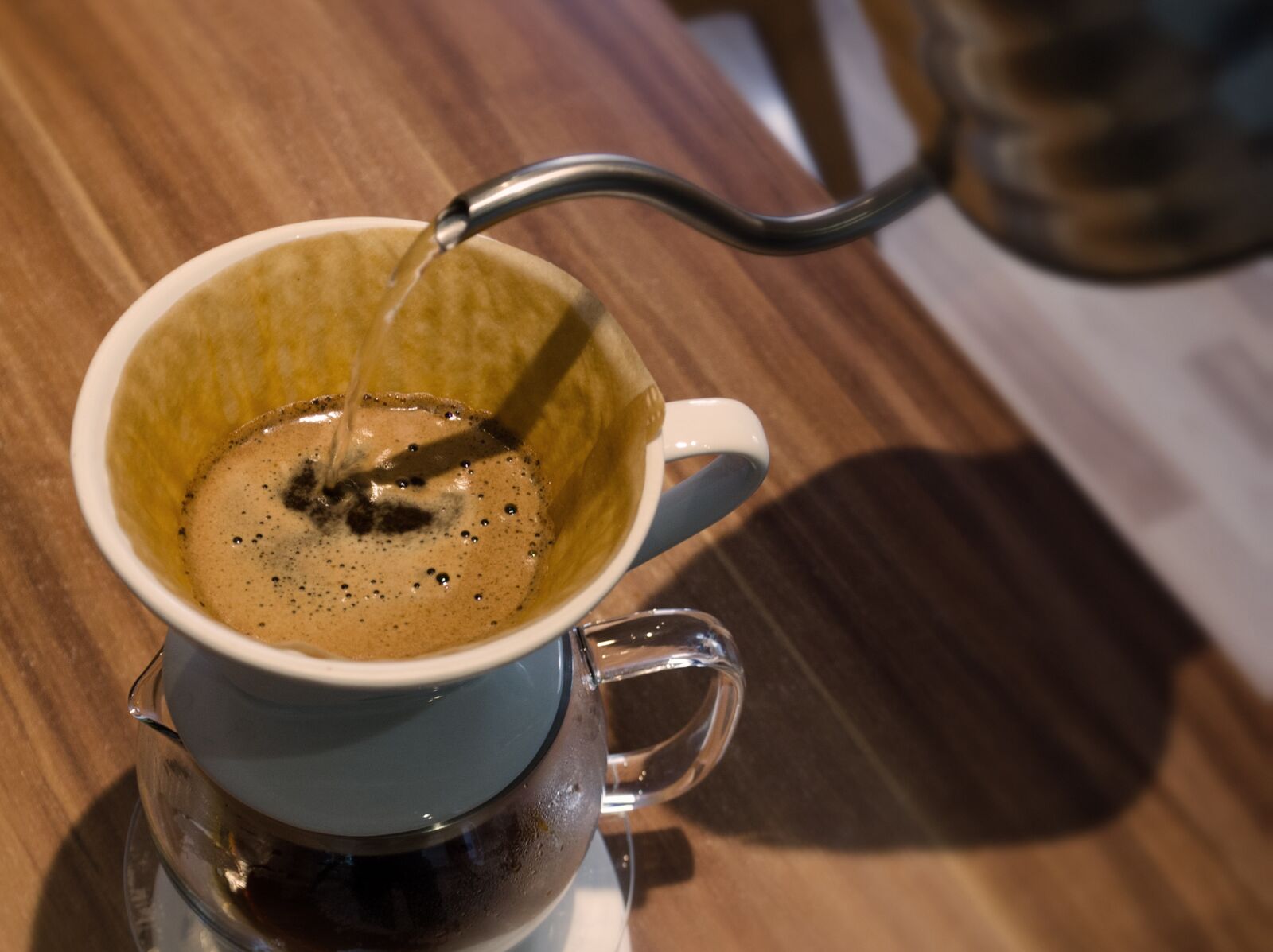 Nikon D5100 sample photo. Filter coffee, hand filter photography