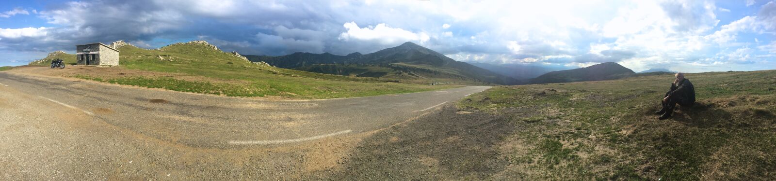 iPhone 6 back camera 4.15mm f/2.2 sample photo. Motorcycle travel, pyrenees, col photography