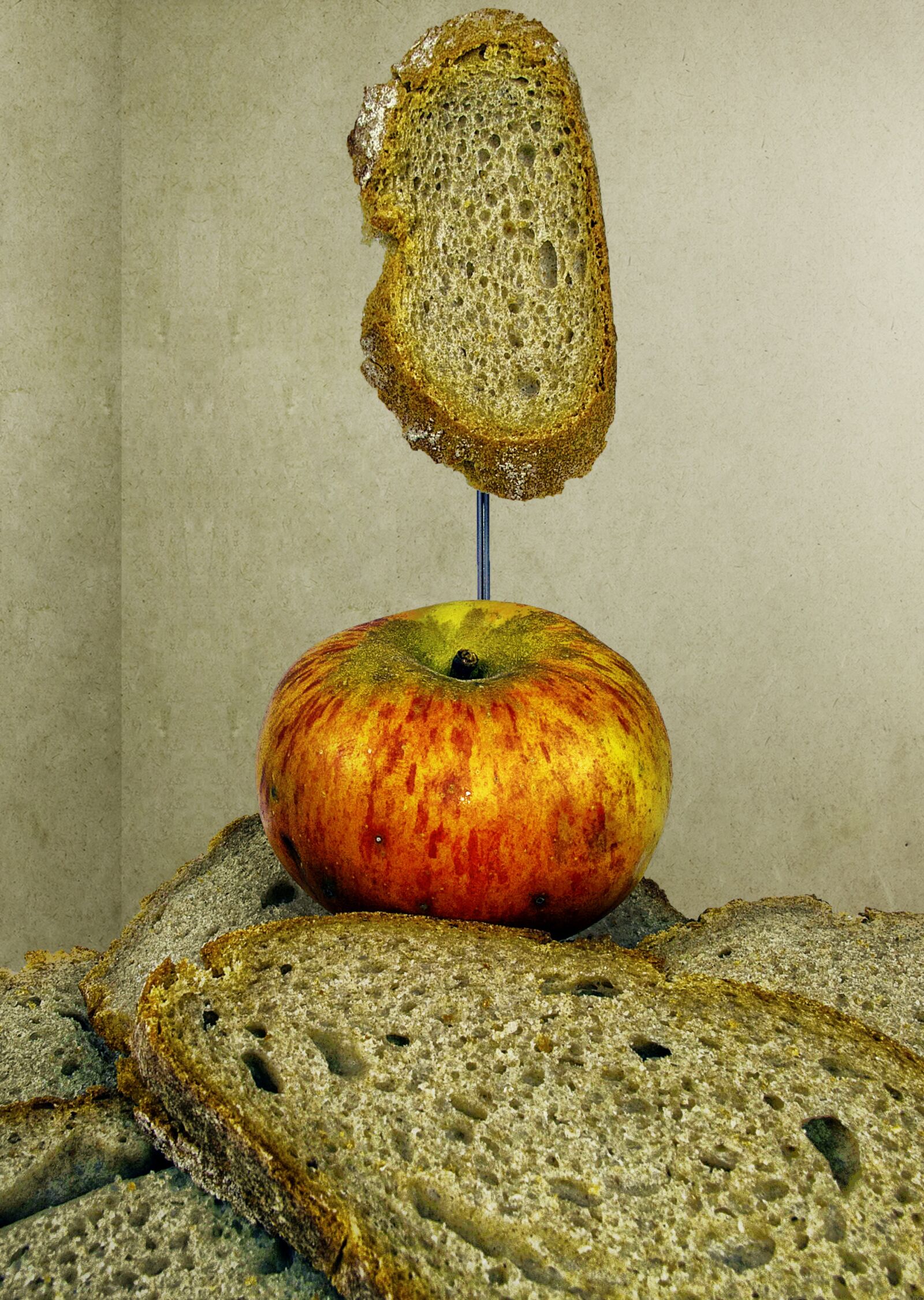 Canon PowerShot G12 sample photo. Bread, bread slices, apple photography