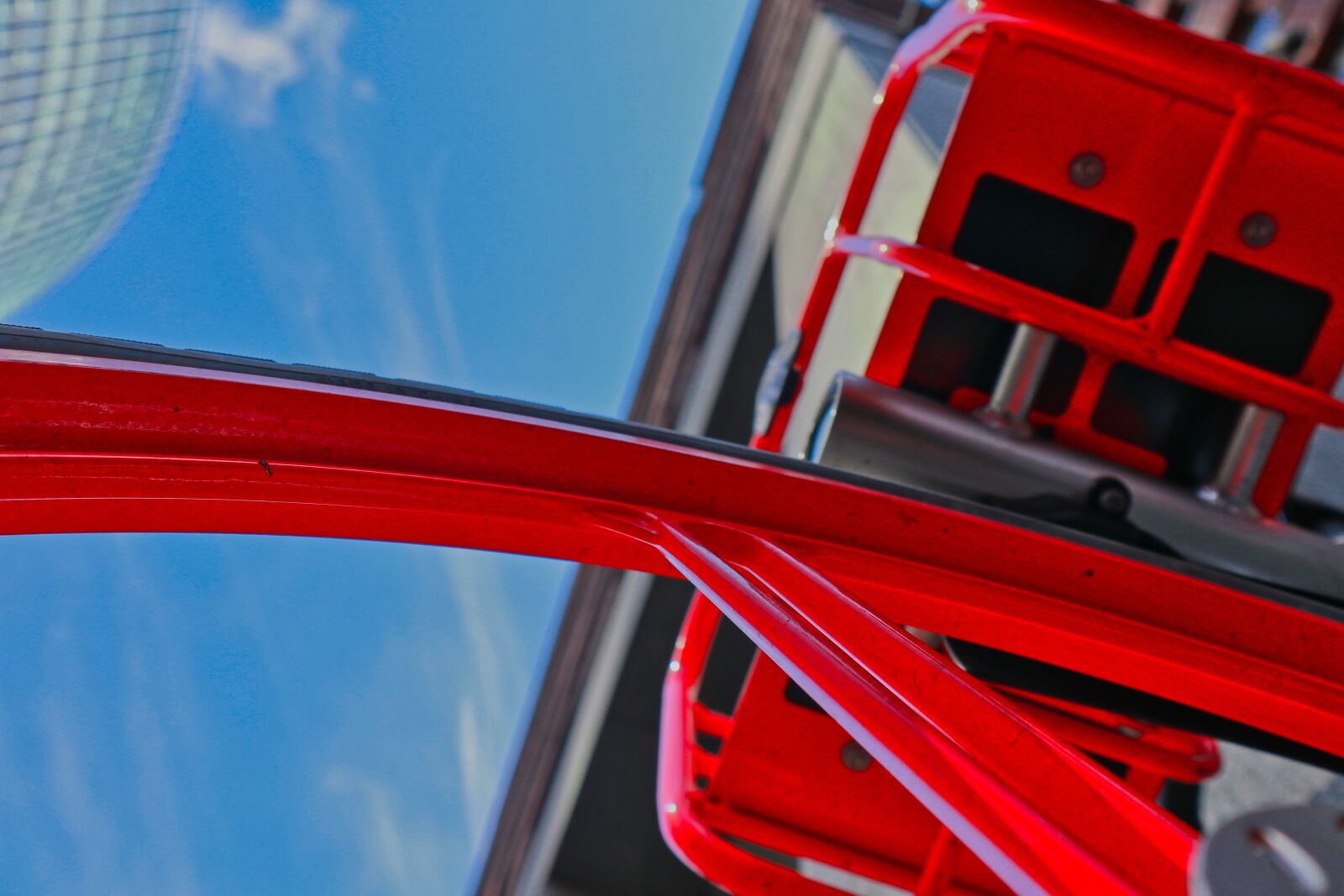 Canon EOS M100 sample photo. Bicycle, sky, look up photography