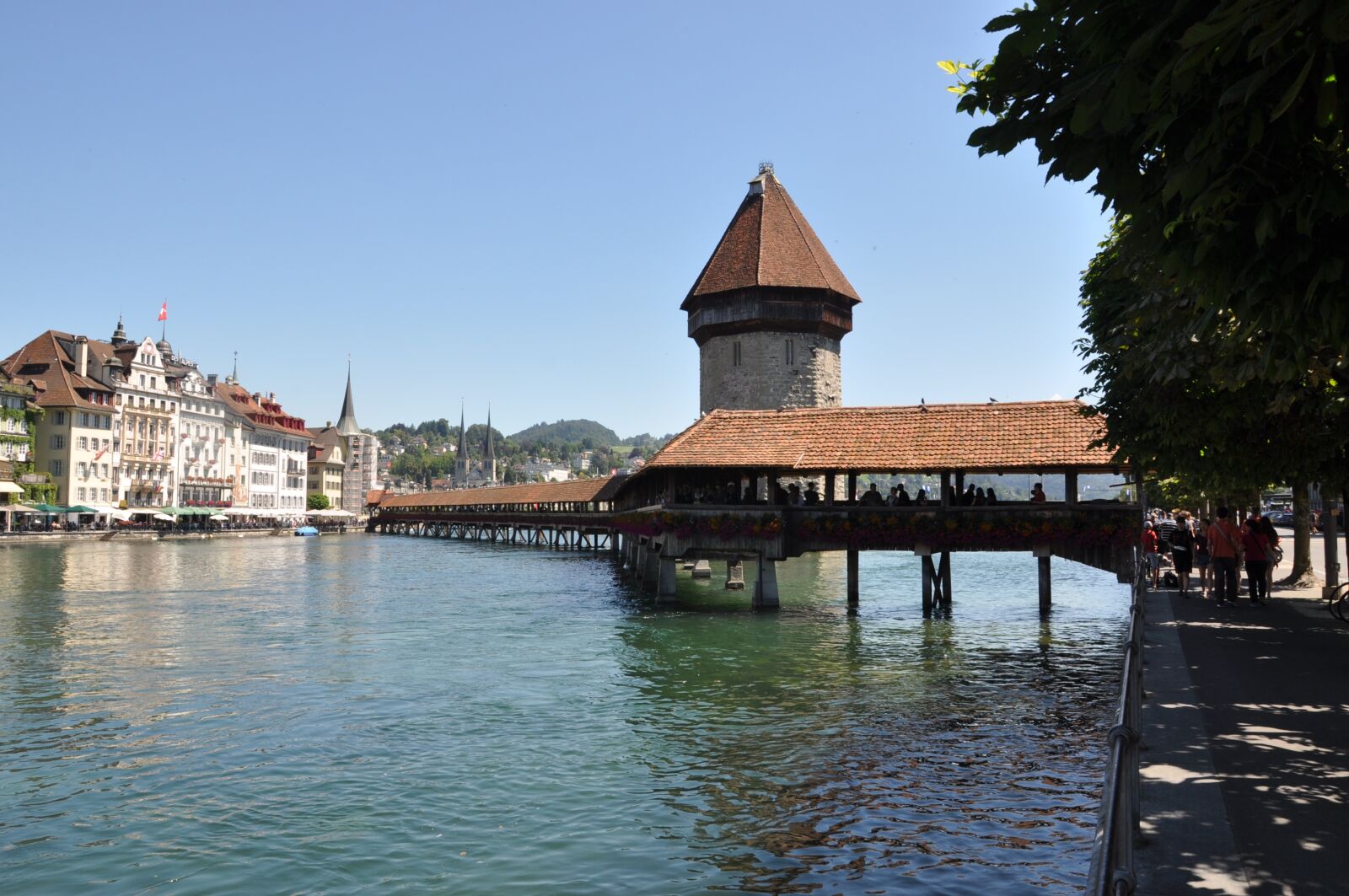 Nikon D90 sample photo. Lucerne, chapel bridge, switzerland photography