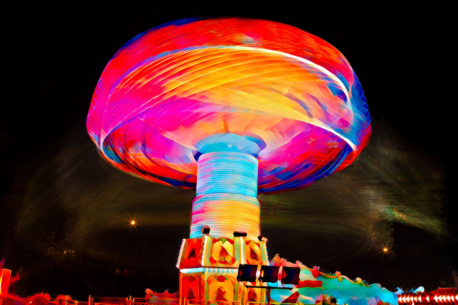 Canon EOS 70D sample photo. Dom, chain carousel, chairoplane photography