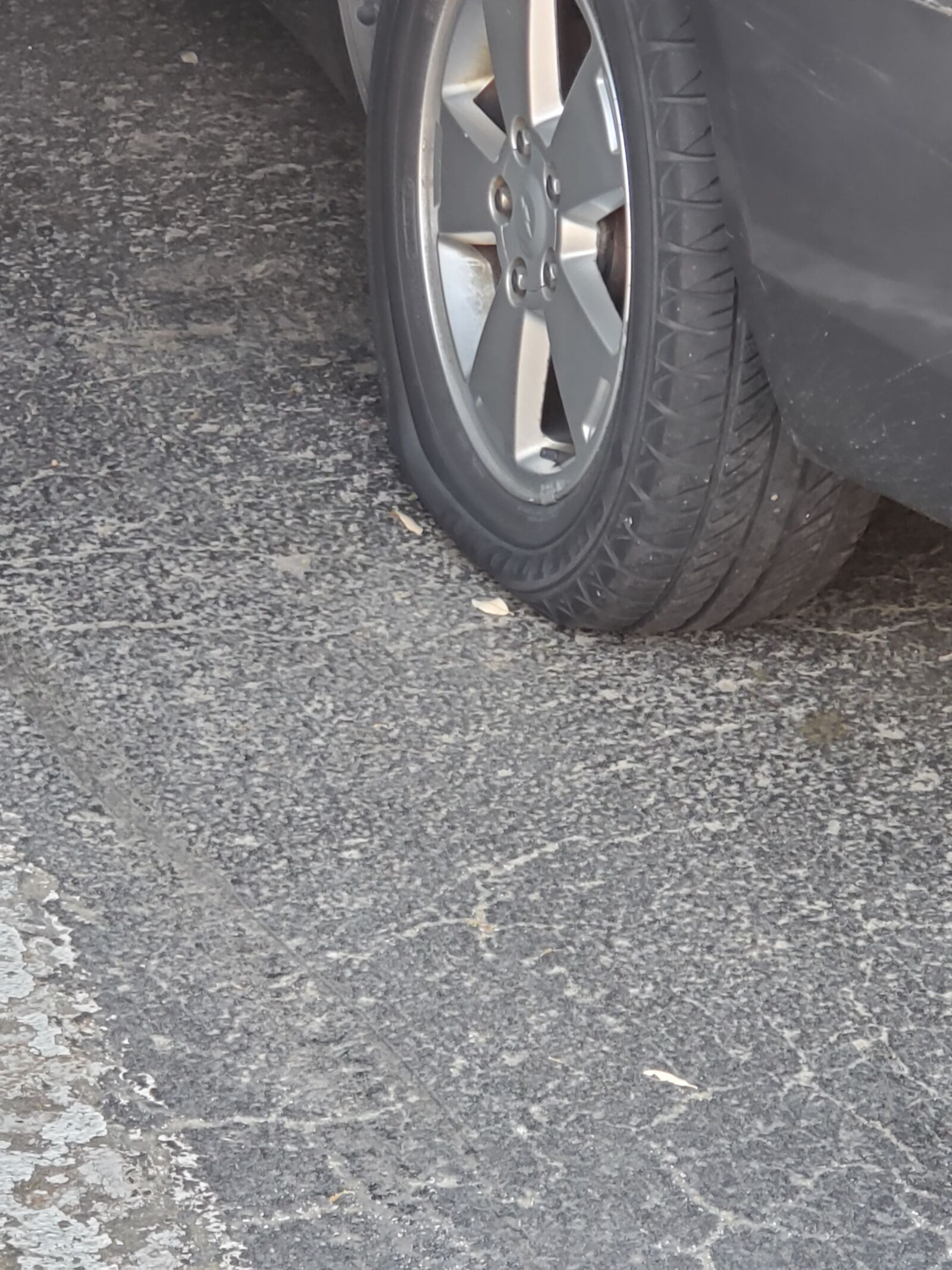 Samsung Galaxy S10+ sample photo. Tire, flat, car photography