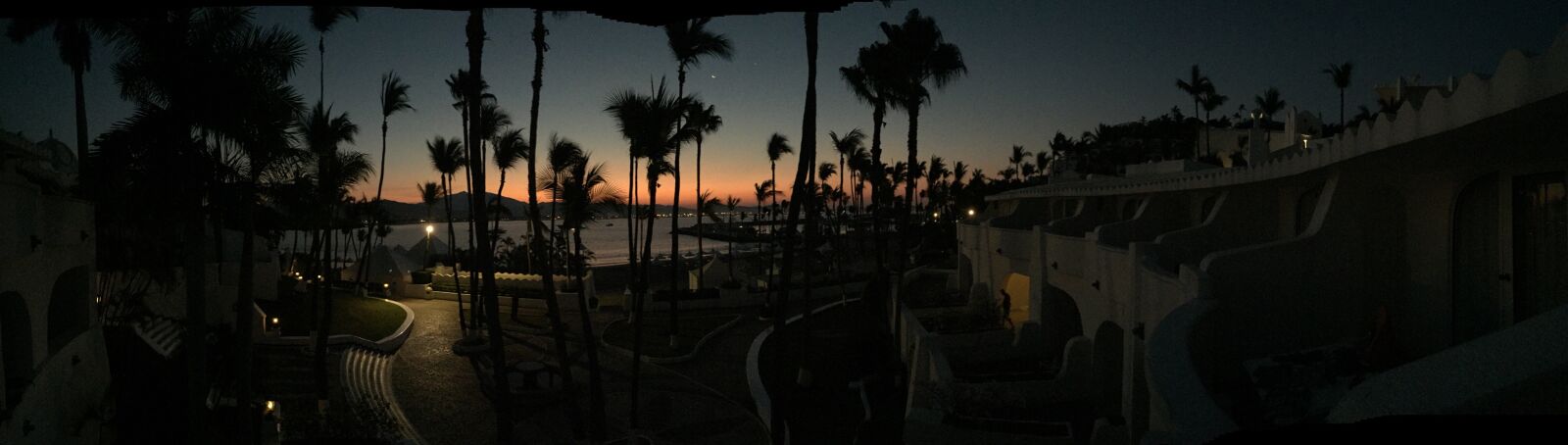 Apple iPhone 6 sample photo. Palm, trees, resort, sunrise photography