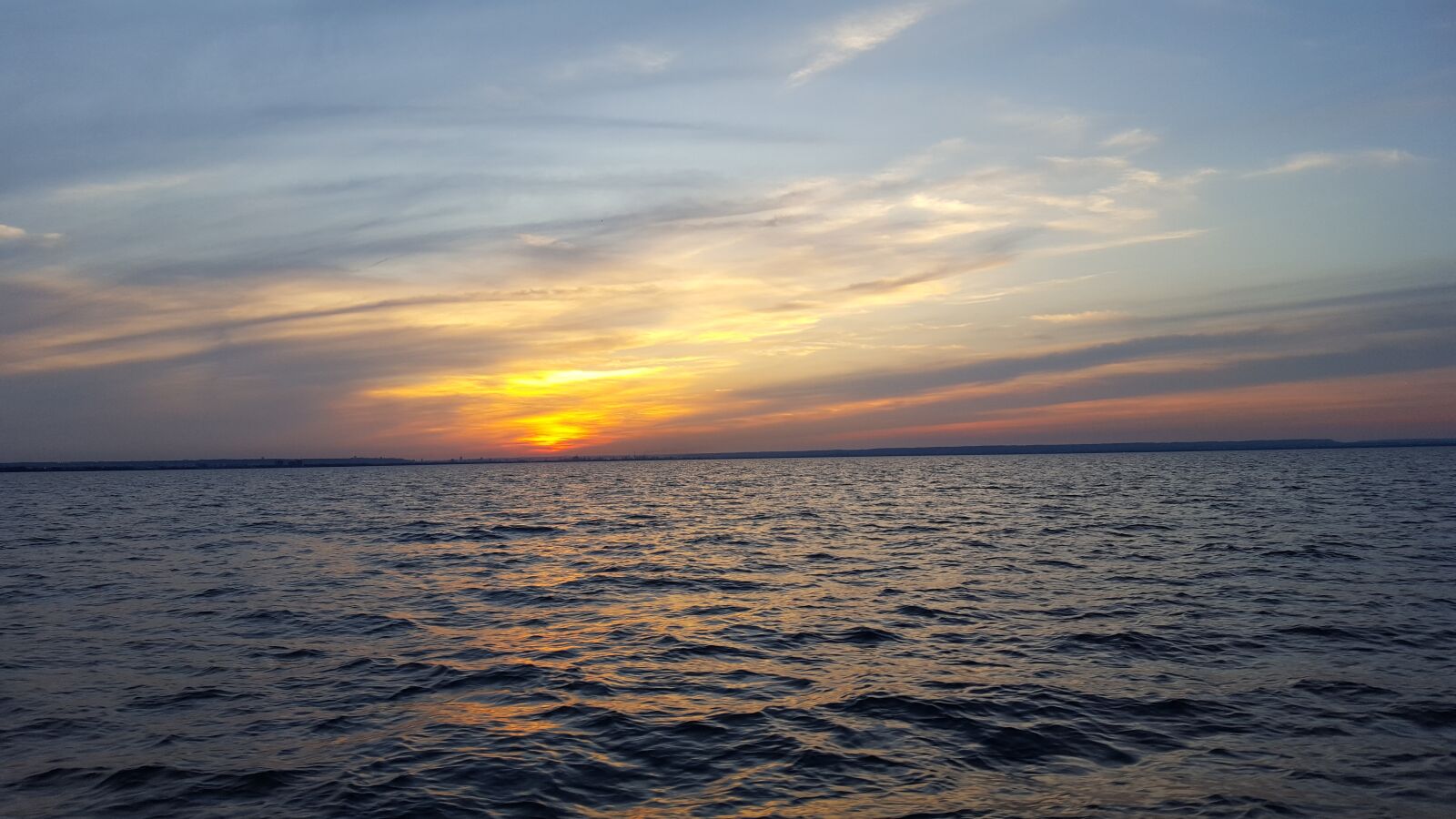 Samsung Galaxy S6 sample photo. Sunset, sea, lake photography