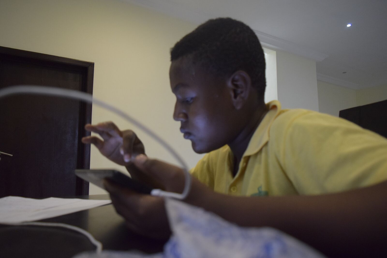 Nikon D3300 sample photo. African, kid, homework photography