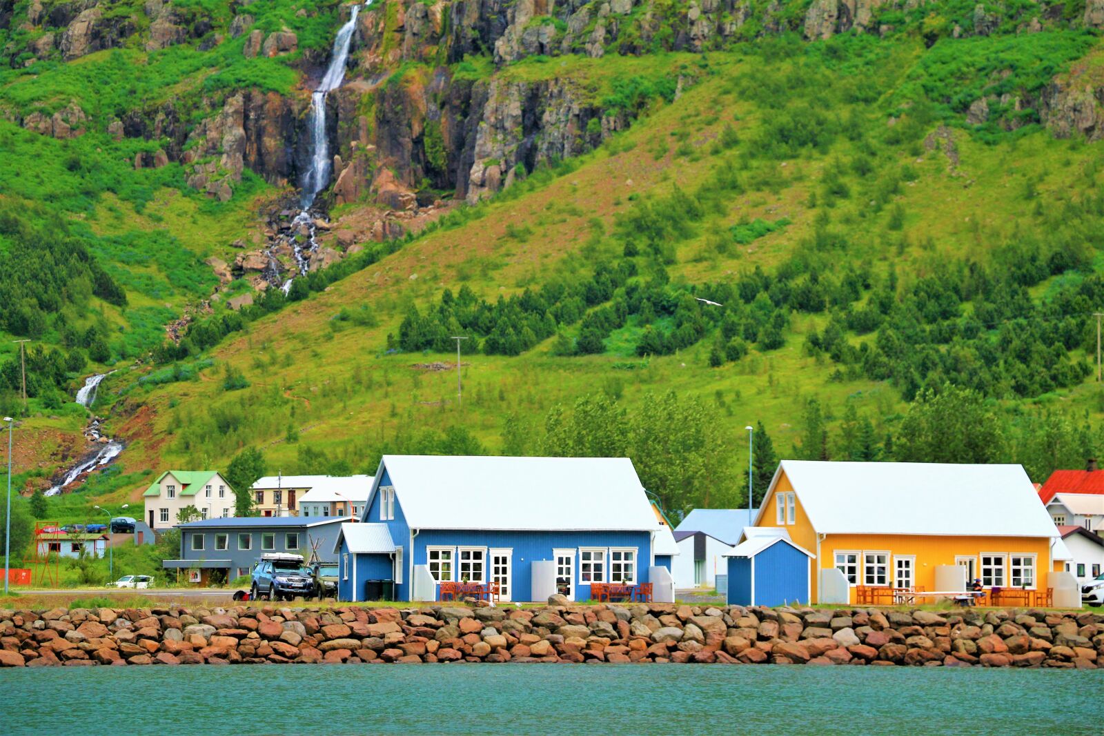 Canon EOS 70D sample photo. Iceland, houses, atlantic photography