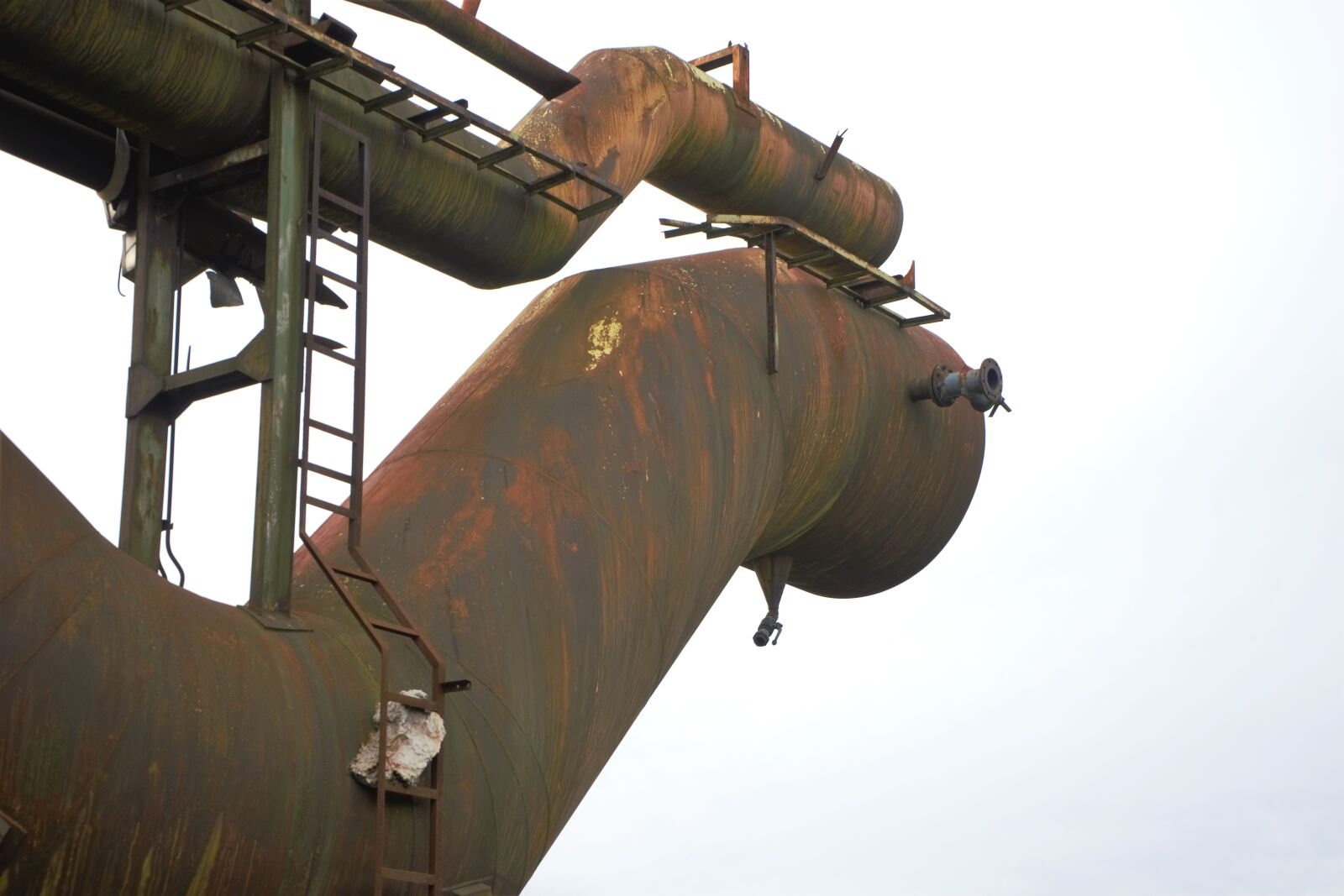 Sony a7 sample photo. Industrial tubes, two pipes photography