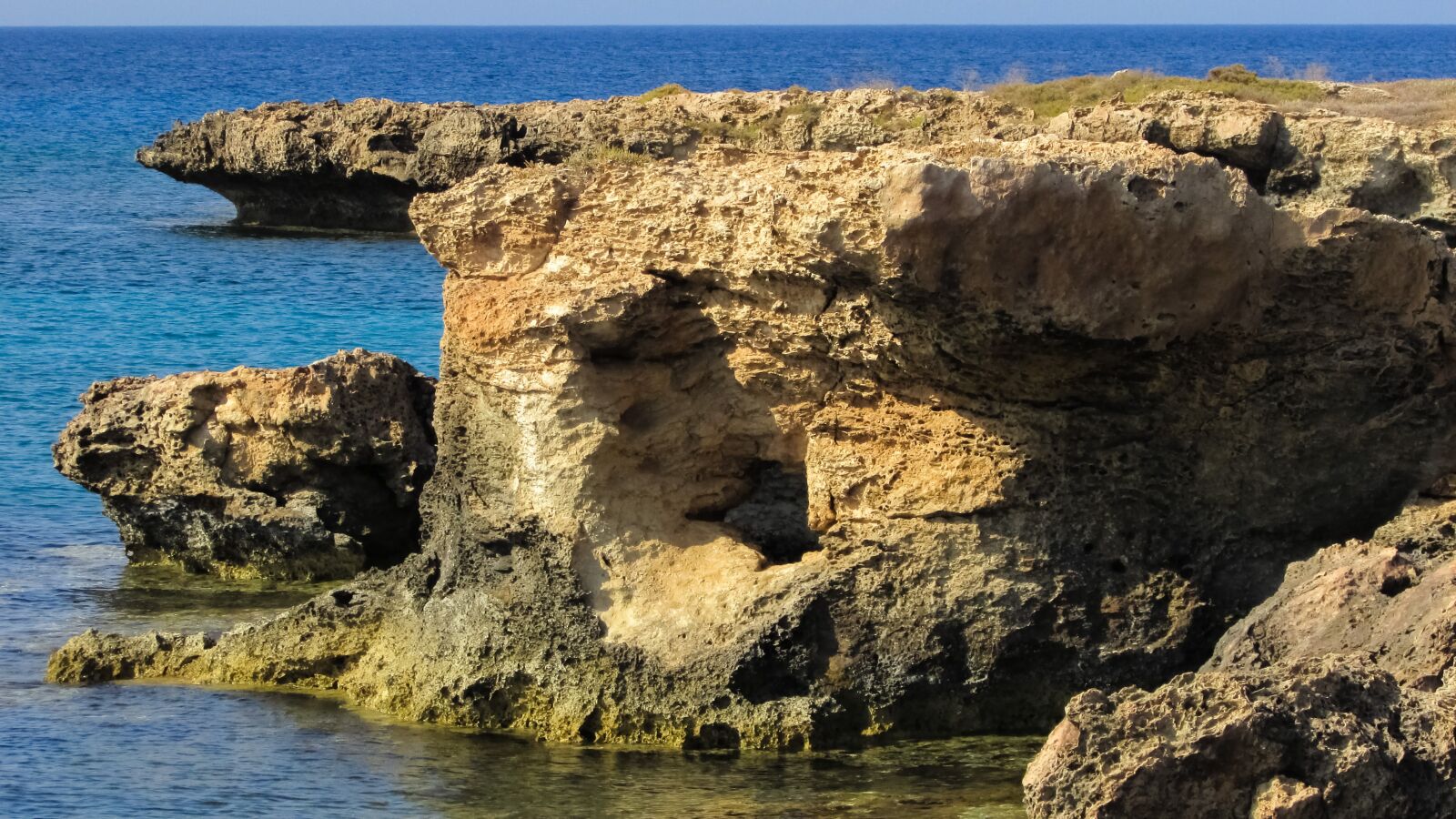 Canon PowerShot SX400 IS sample photo. Cyprus, protaras, rock formations photography