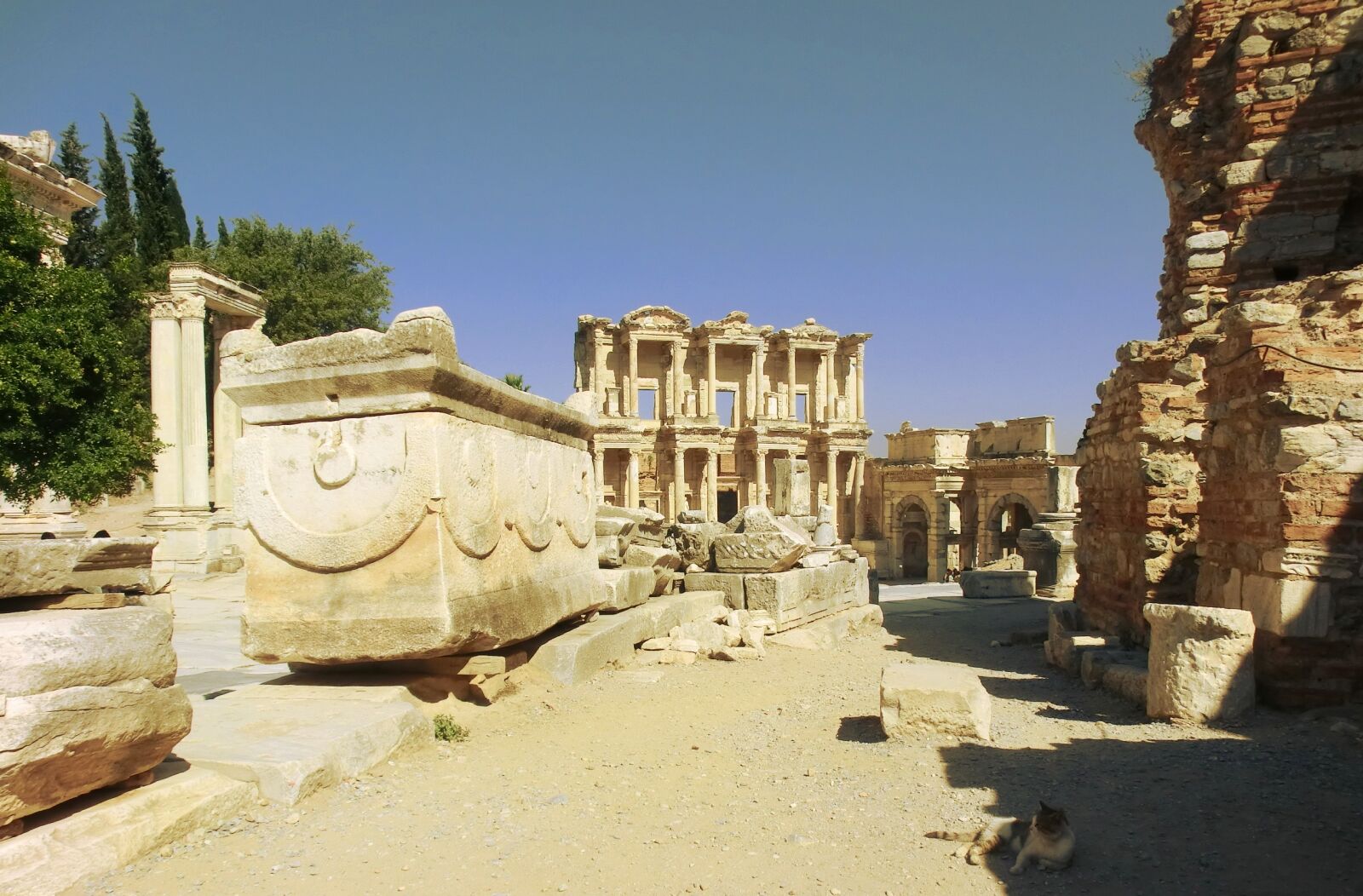 CASIO EX-H30 sample photo. Street, ephesus, celsus photography