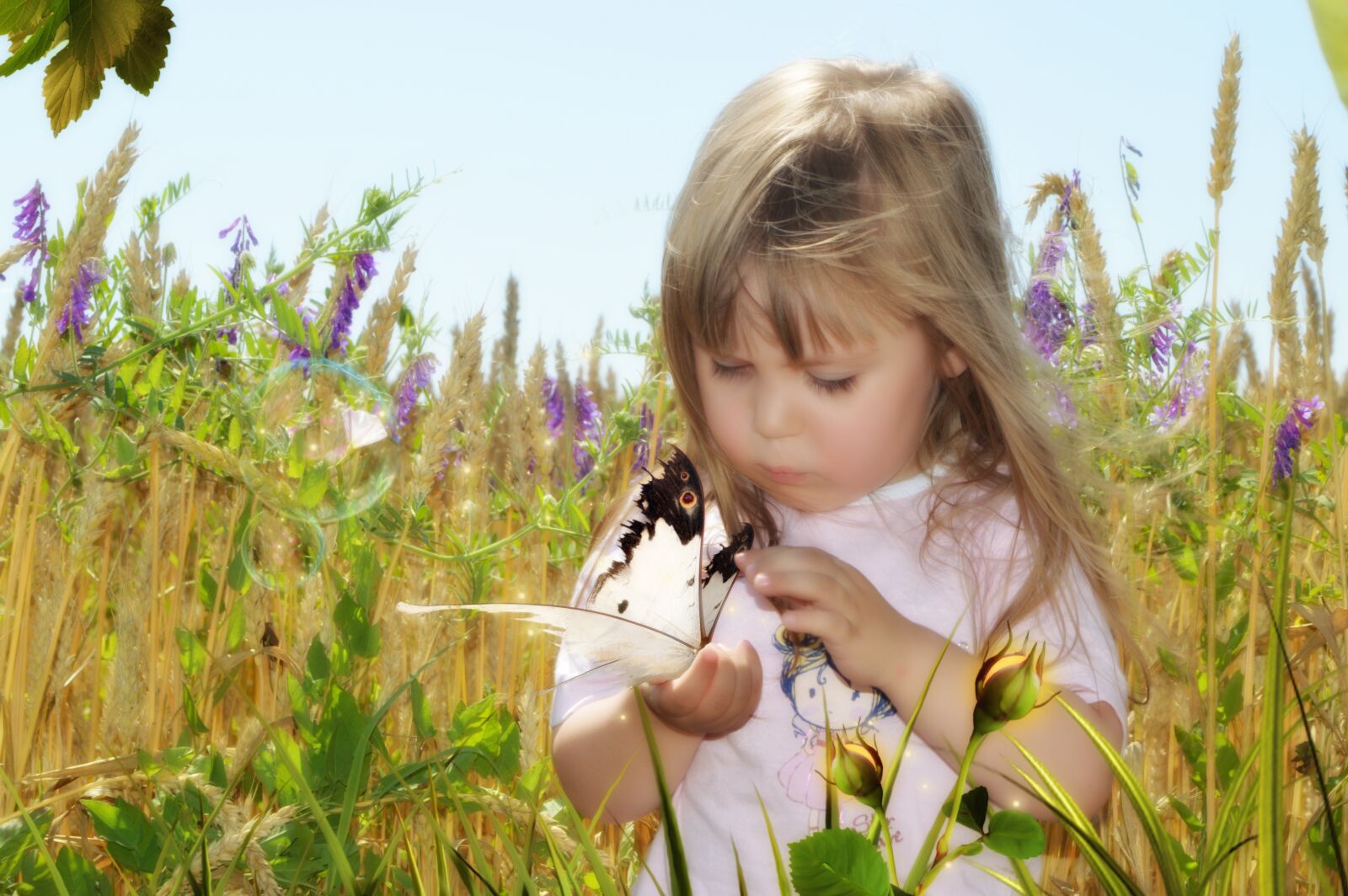 Nikon D3200 sample photo. Girl, kids, butterfly photography