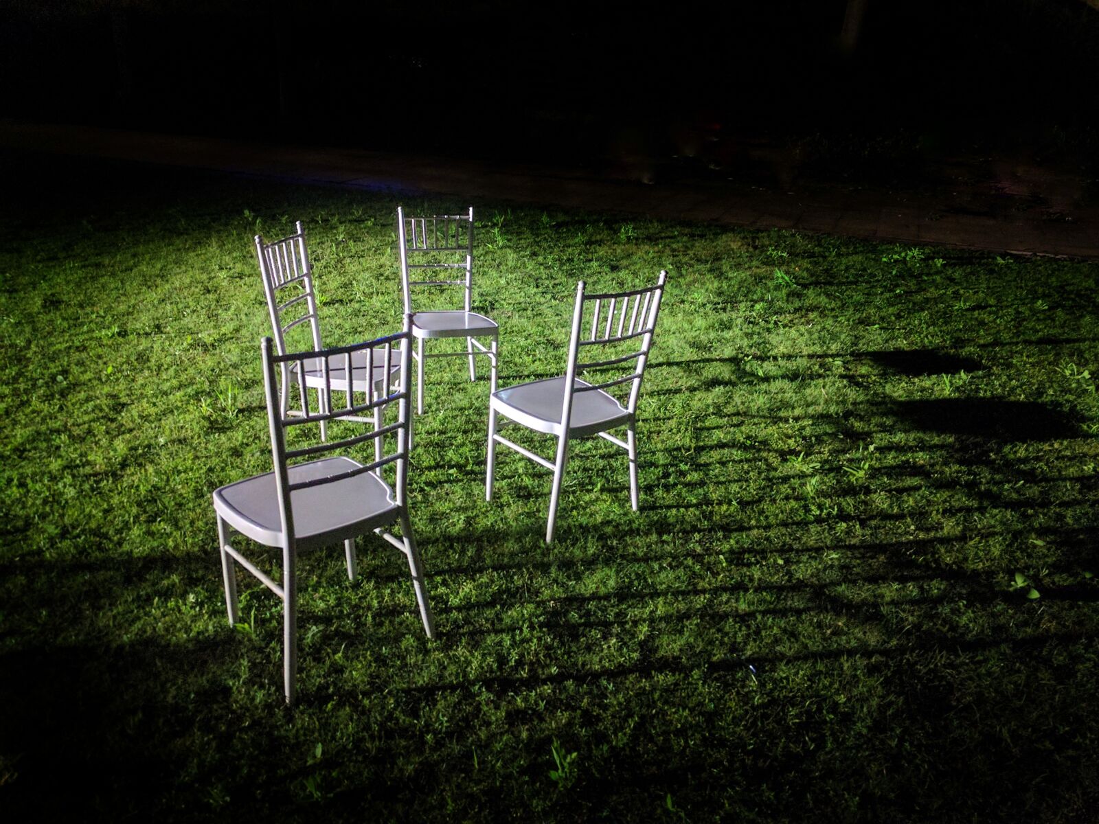 Google Nexus 6P sample photo. Chair, light, night photography