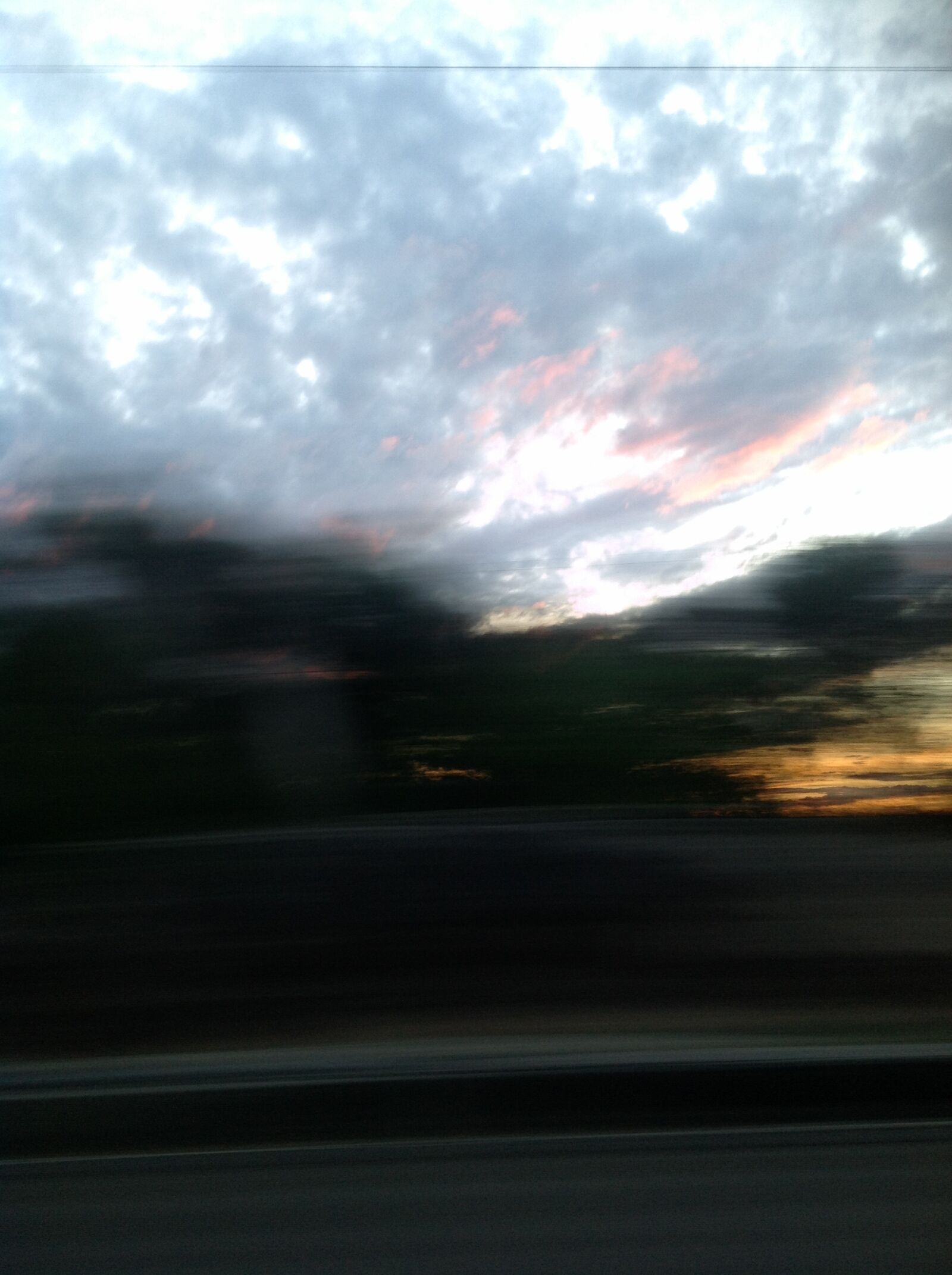 Apple iPad sample photo. Clouds, grey, sky, road photography