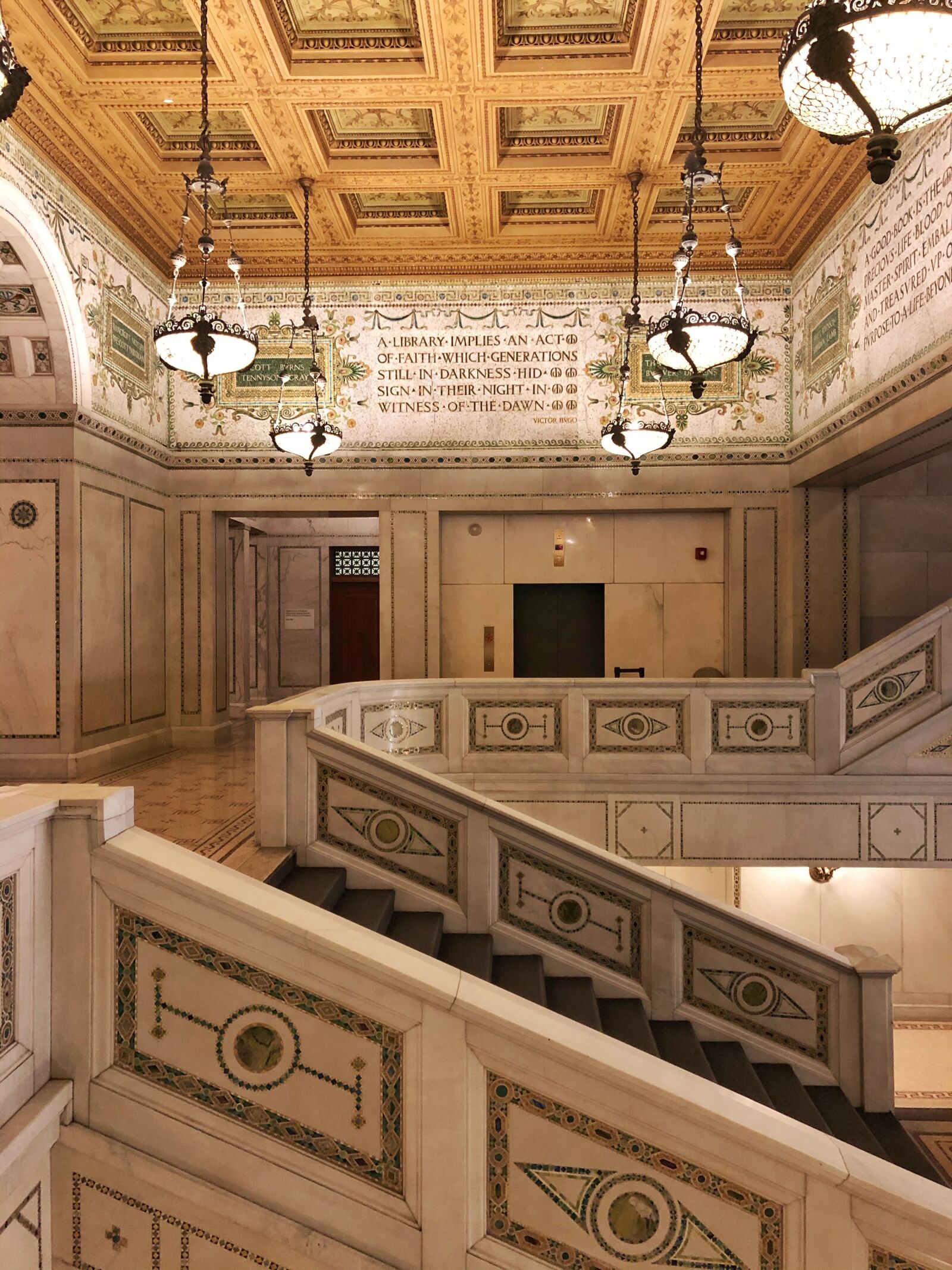 iPhone X back dual camera 4mm f/1.8 sample photo. Chicago, cultural center, architecture photography