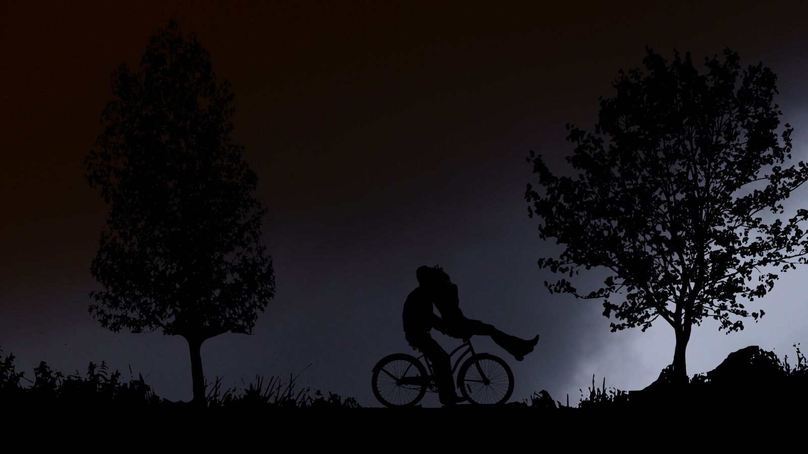 Panasonic Lumix DMC-FZ200 sample photo. Night, cloud, bike photography