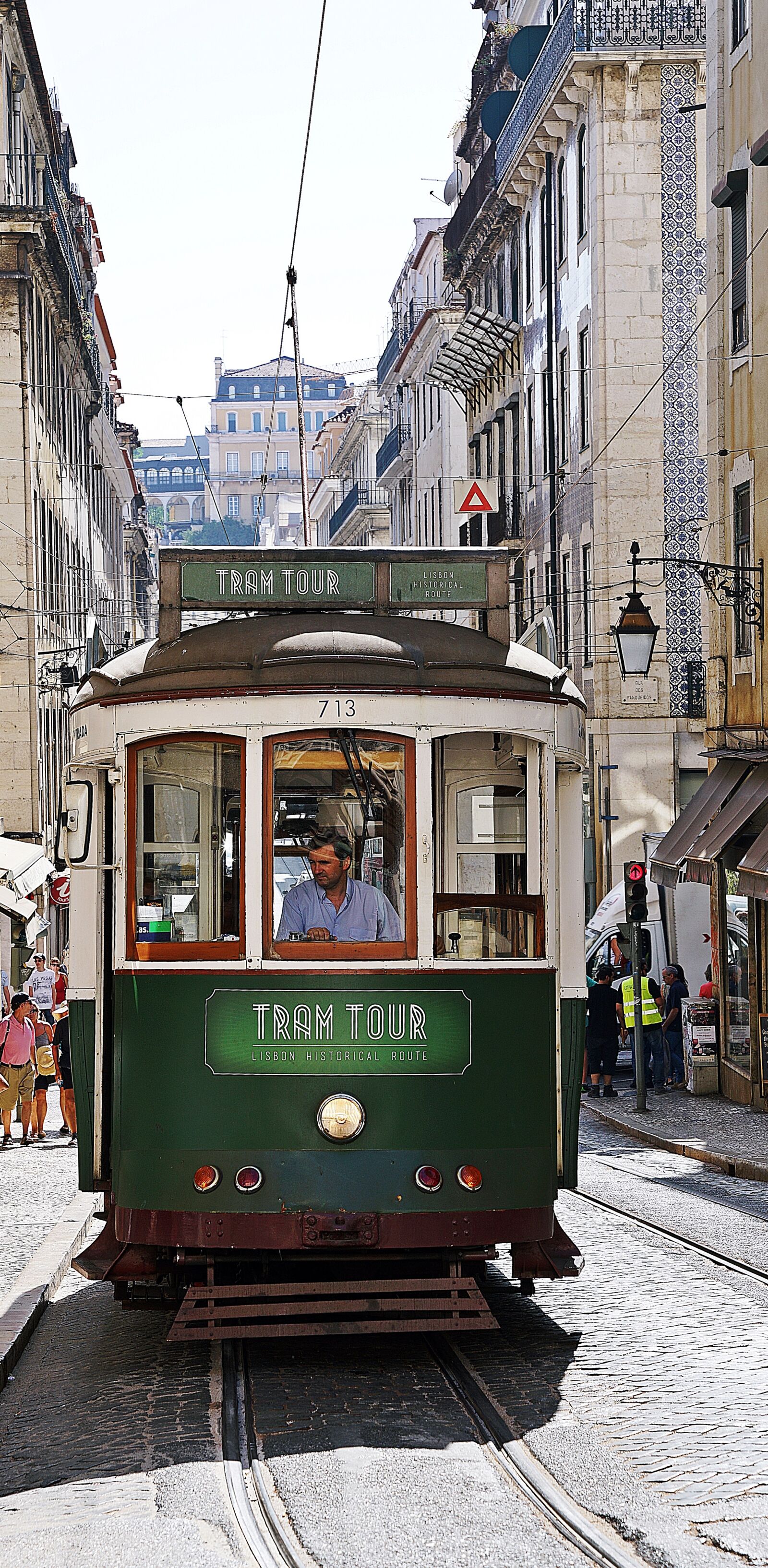Sony a7R II + Sony FE 24-70mm F2.8 GM sample photo. Lisbon, tram, vintage photography