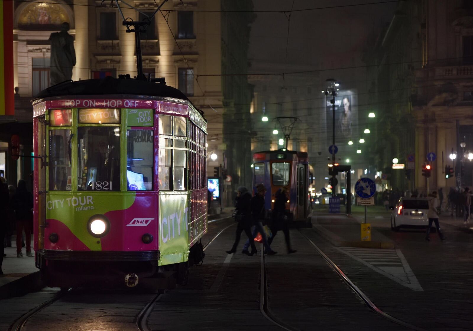 Nikon D810 sample photo. Tram, milan, tracks photography
