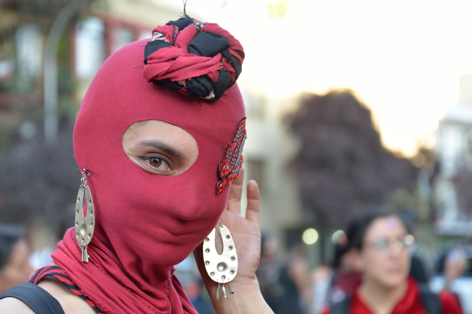 Nikon D610 sample photo. Mask, hood, eyes photography