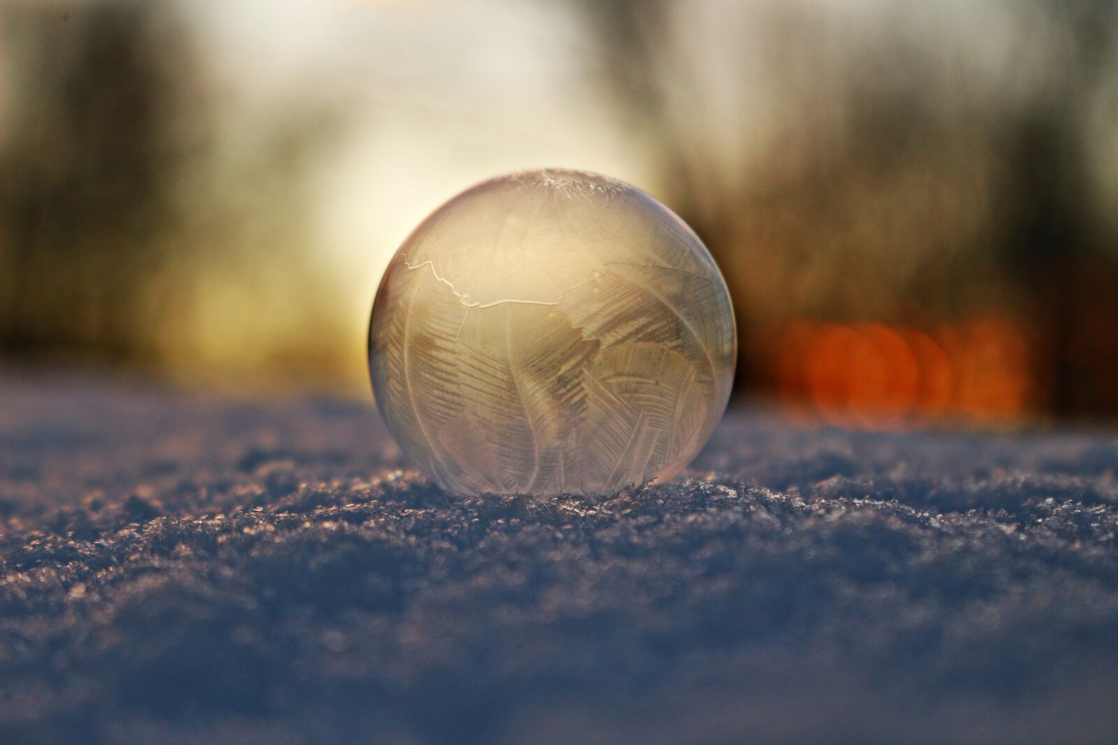 Canon EOS 100D (EOS Rebel SL1 / EOS Kiss X7) sample photo. Soap bubble, frost, snow photography