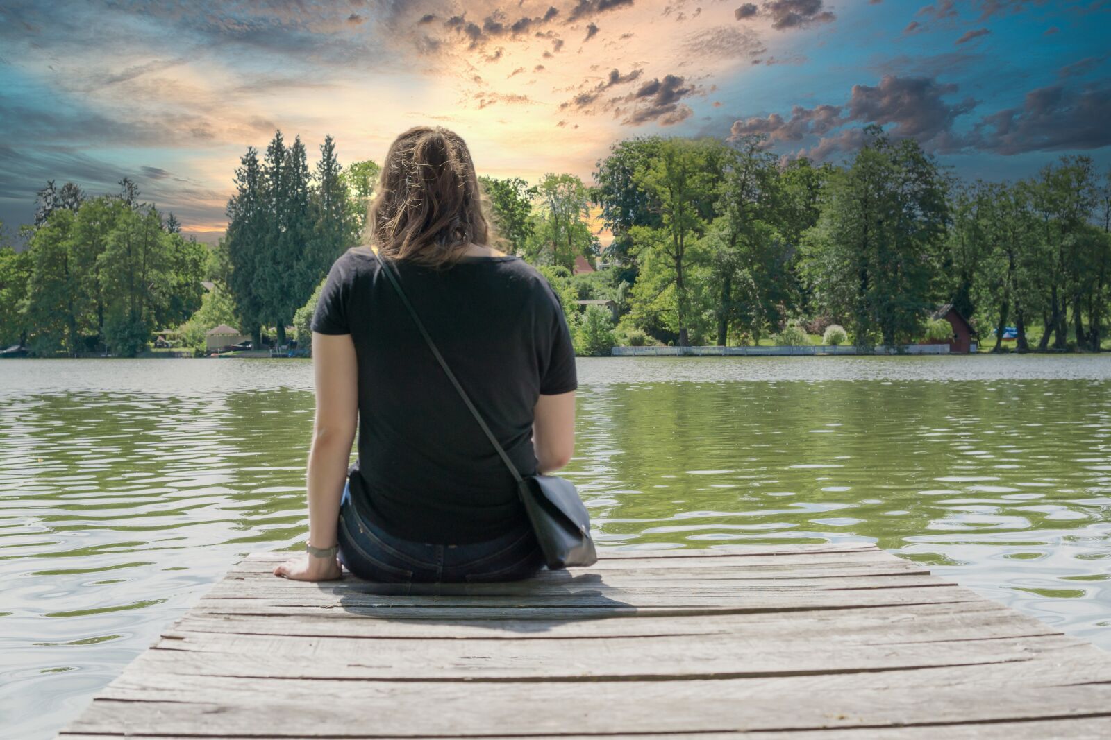 30mm F1.4 DC DN | Contemporary 016 sample photo. Girl, lake, web photography