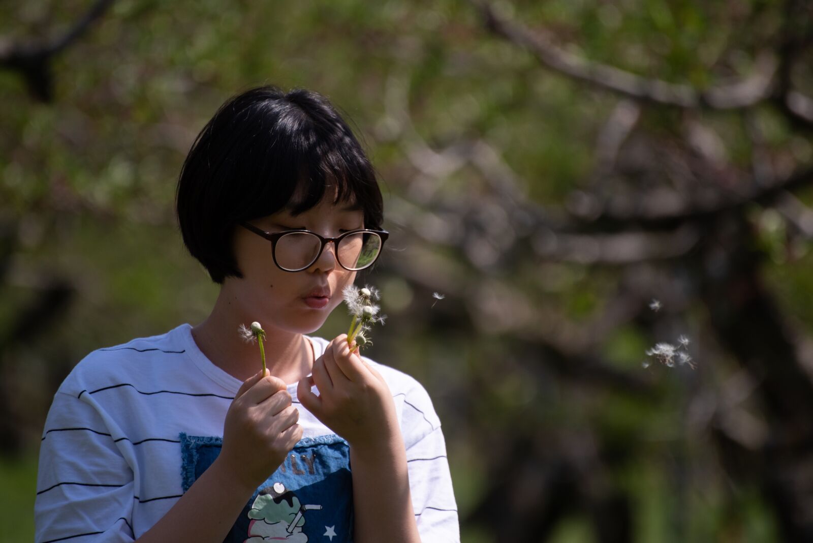 Tamron SP 70-300mm F4-5.6 Di VC USD sample photo. Children's, dandelion, girl photography