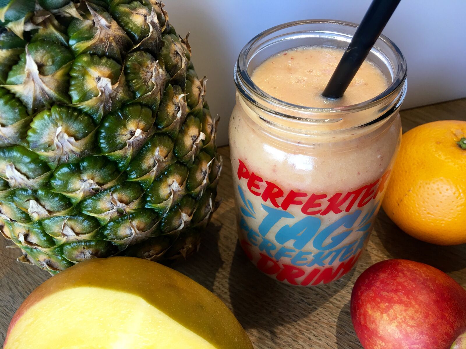 Apple iPhone 6s Plus sample photo. Smoothie, pineapple, orange photography