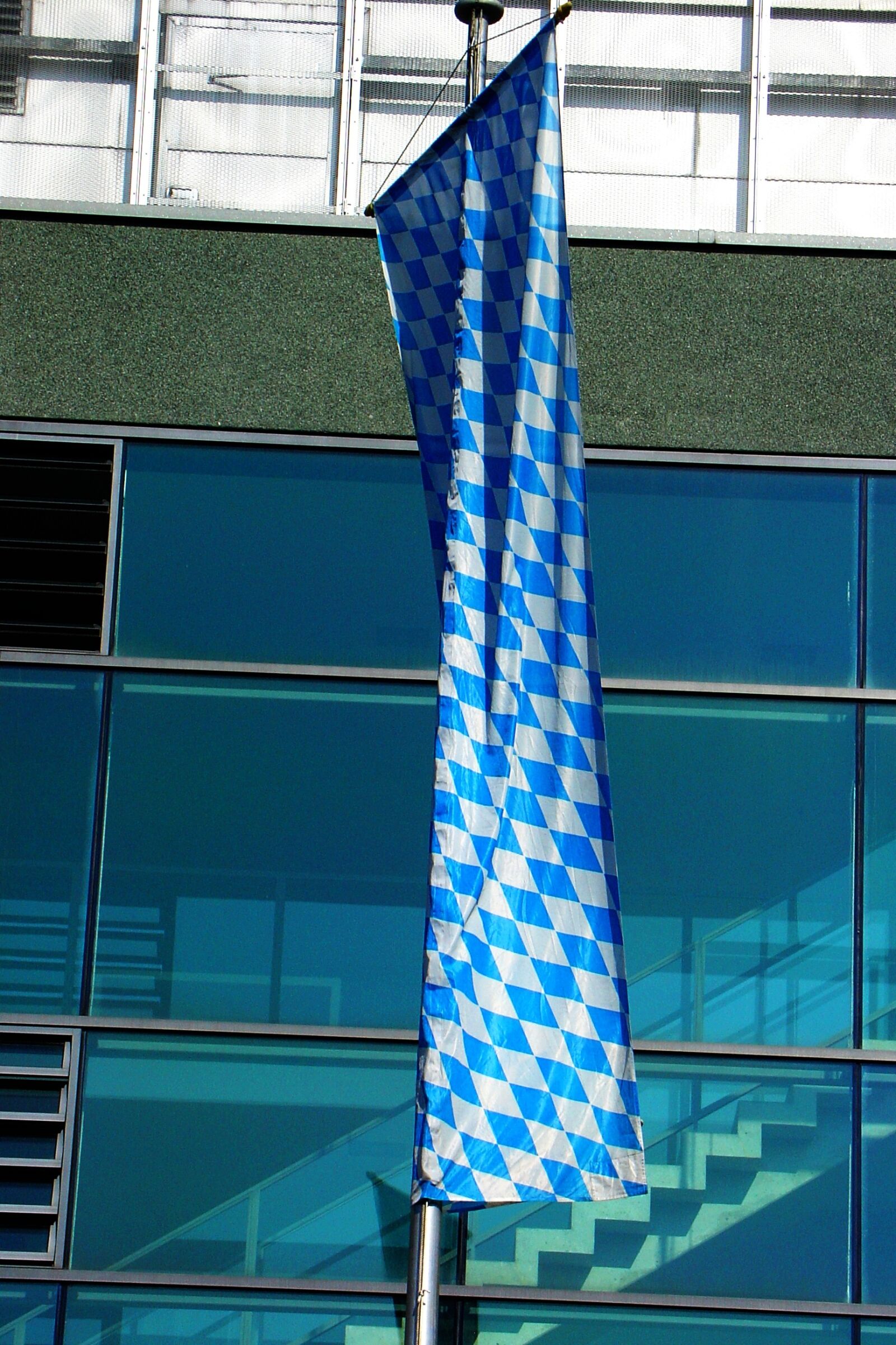 Sony DSC-V1 sample photo. Flag, bavaria, white blue photography