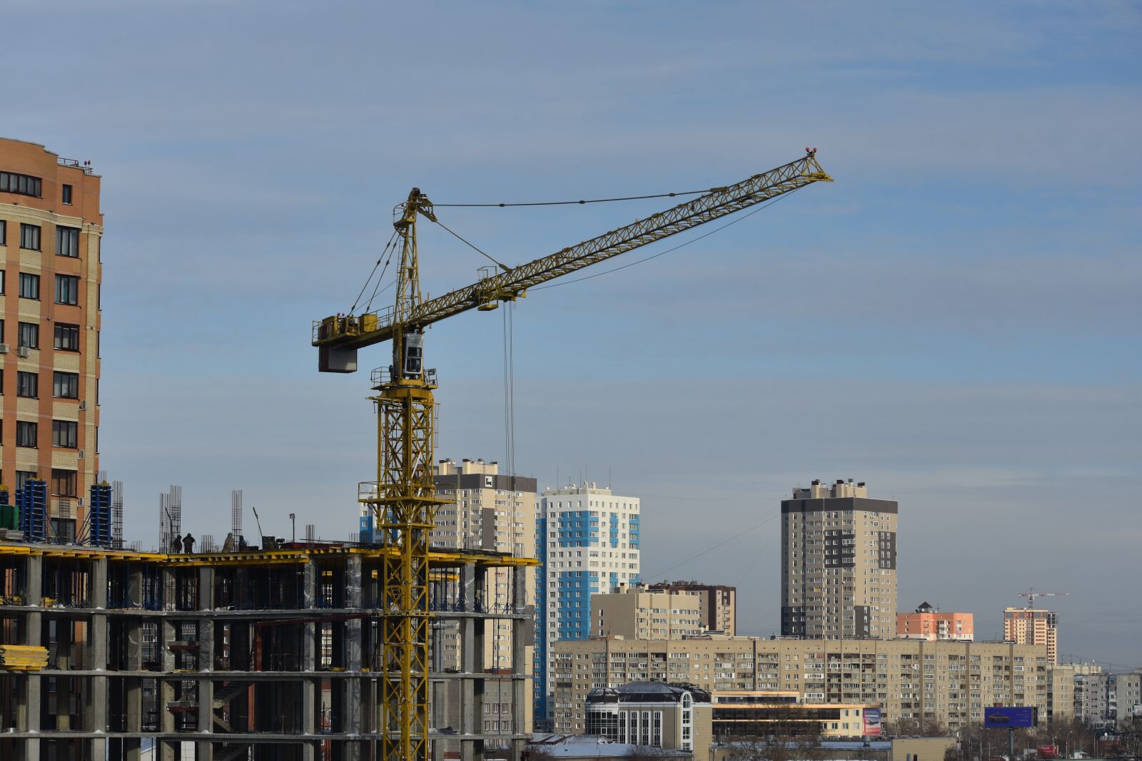 Nikon D3400 sample photo. Construction, crane, house photography