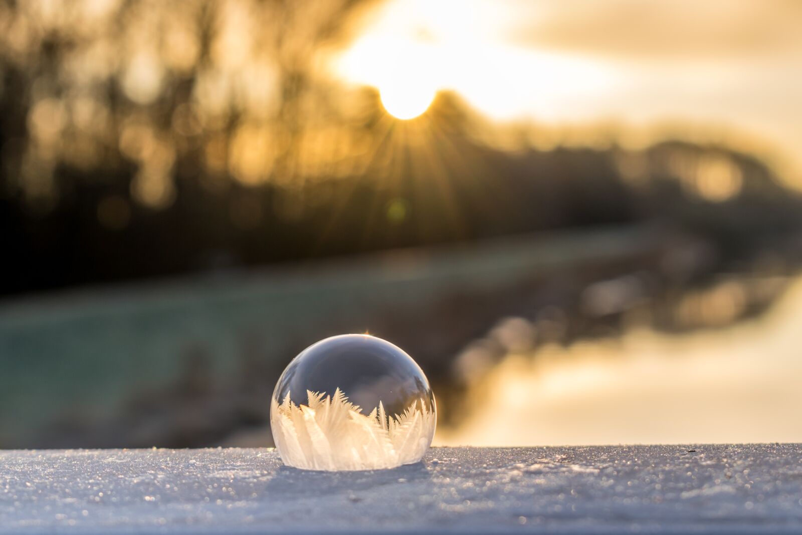 Nikon D5300 sample photo. Soap bubble, frozen, winter photography