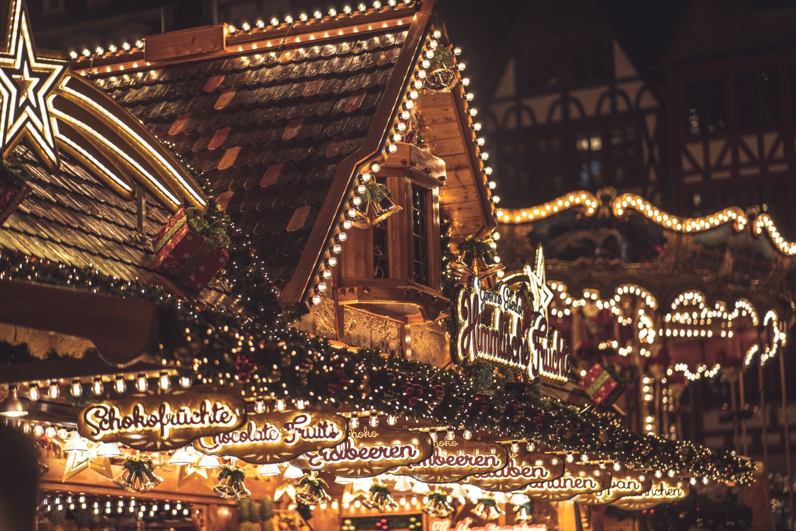 Sony a7R III + Samyang AF 85mm F1.4 FE sample photo. Christmas market, christmas, frankfurt photography