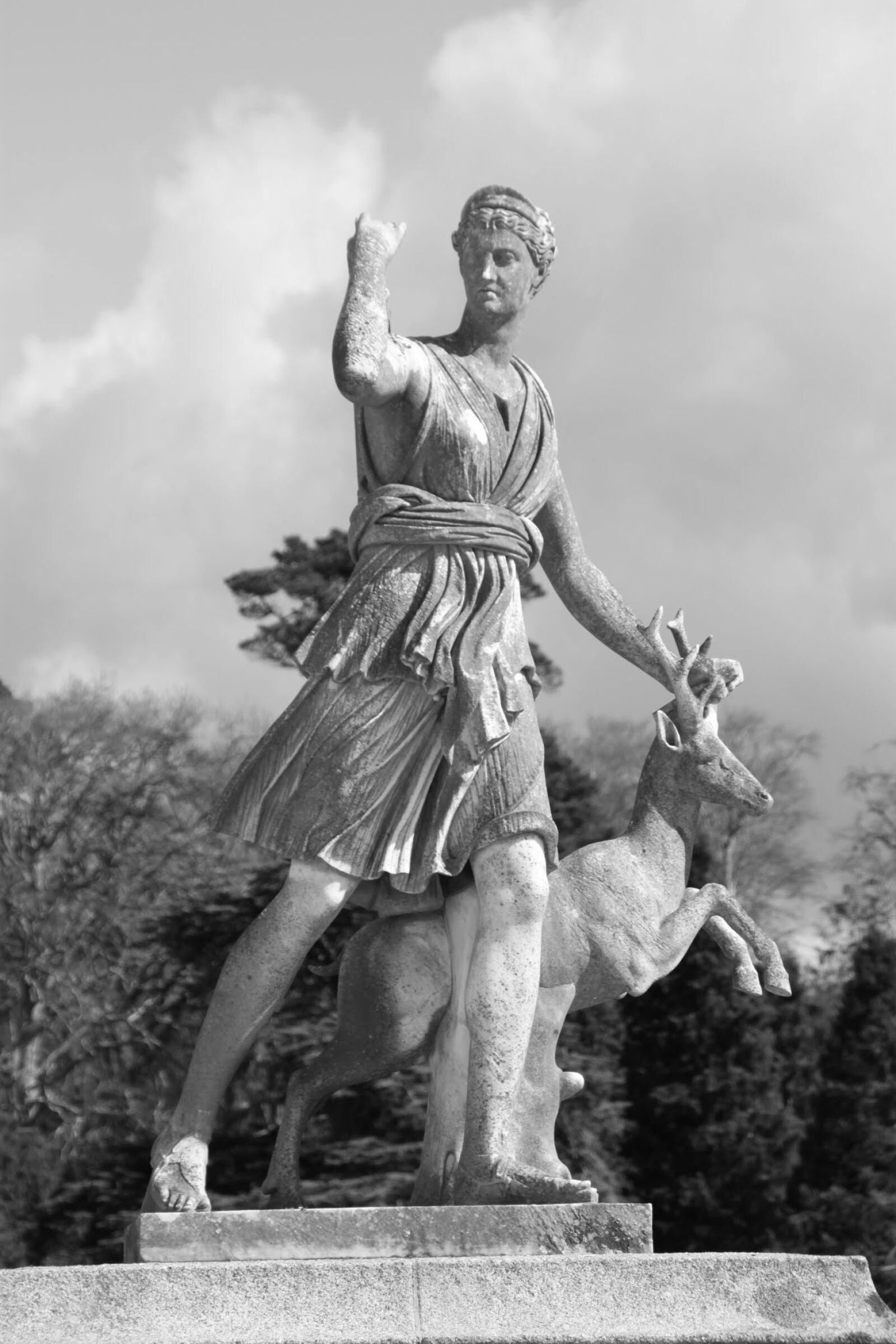 Canon EOS 500D (EOS Rebel T1i / EOS Kiss X3) sample photo. Statue, black and white photography