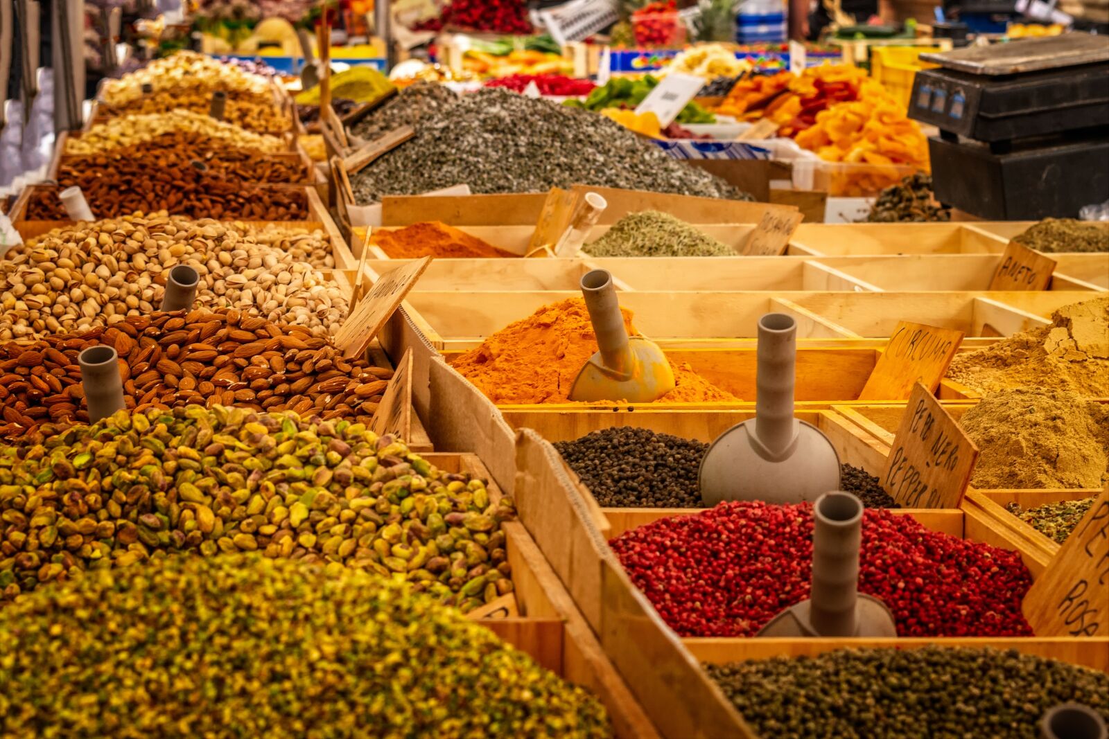 Nikon D3300 sample photo. Market, stand, spices photography