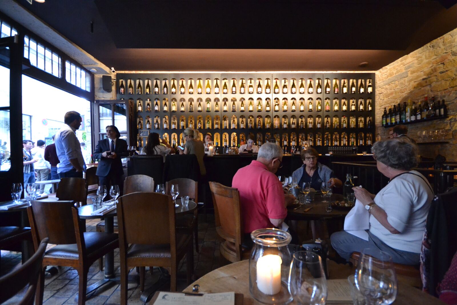 Nikon D3100 sample photo. Bistro, lyon, wine photography
