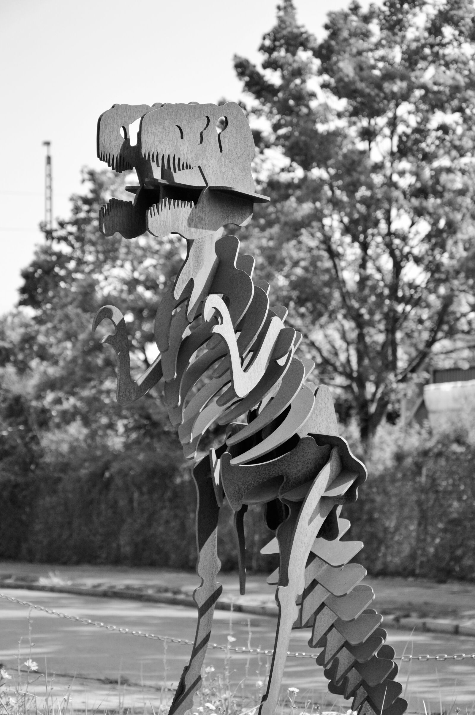Nikon D3200 sample photo. Dinosaur, sculpture, dino photography