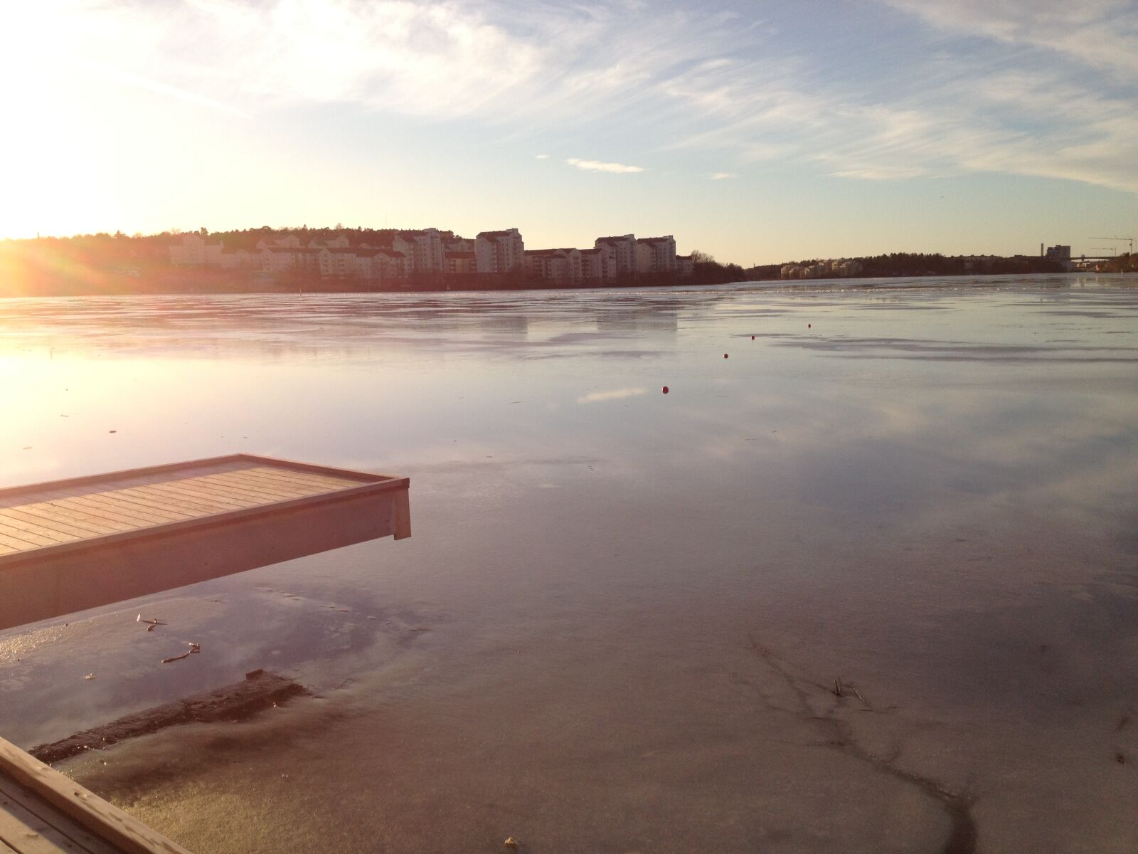 Apple iPhone 4S sample photo. Bridge, ice, sky, water photography