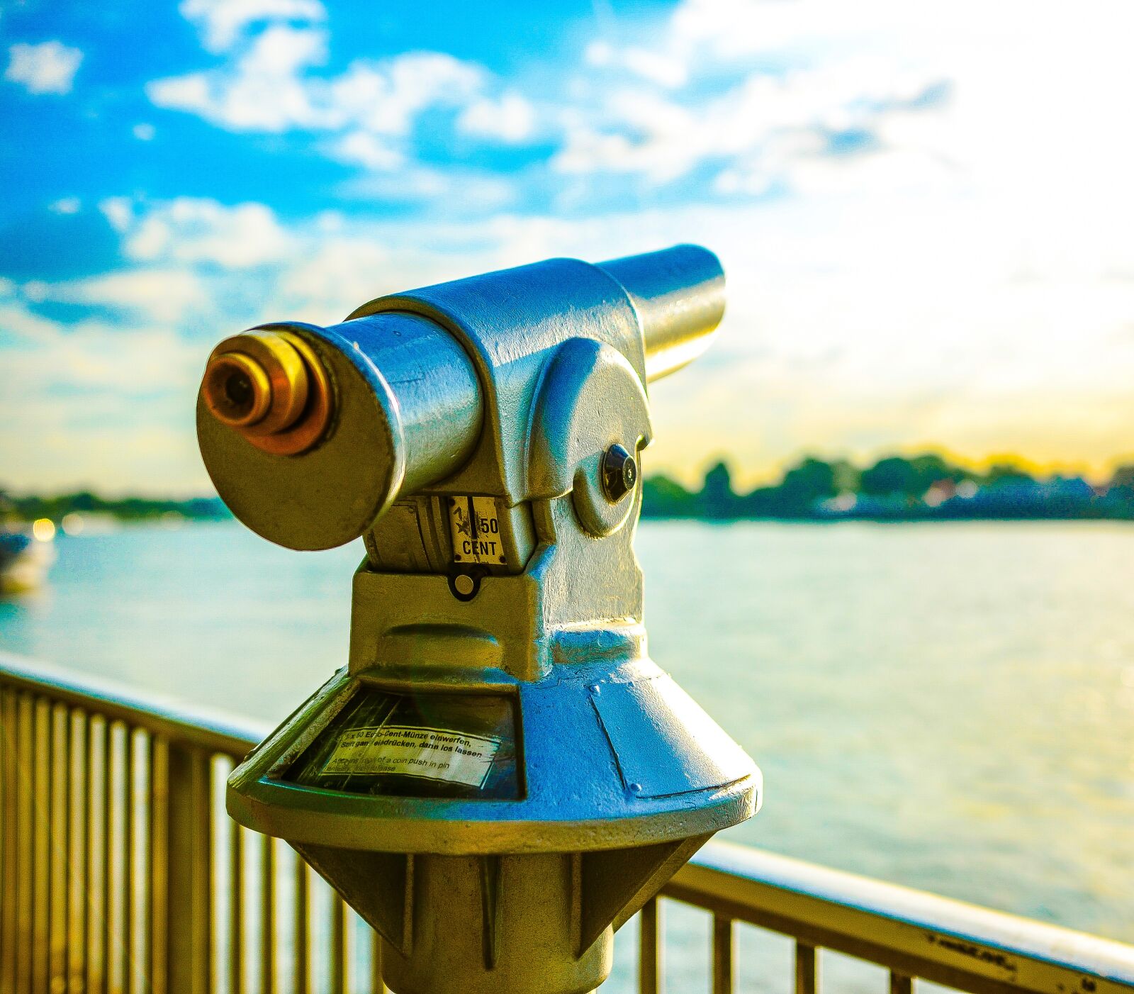 Nikon D5100 sample photo. Rhine, telescope, river photography