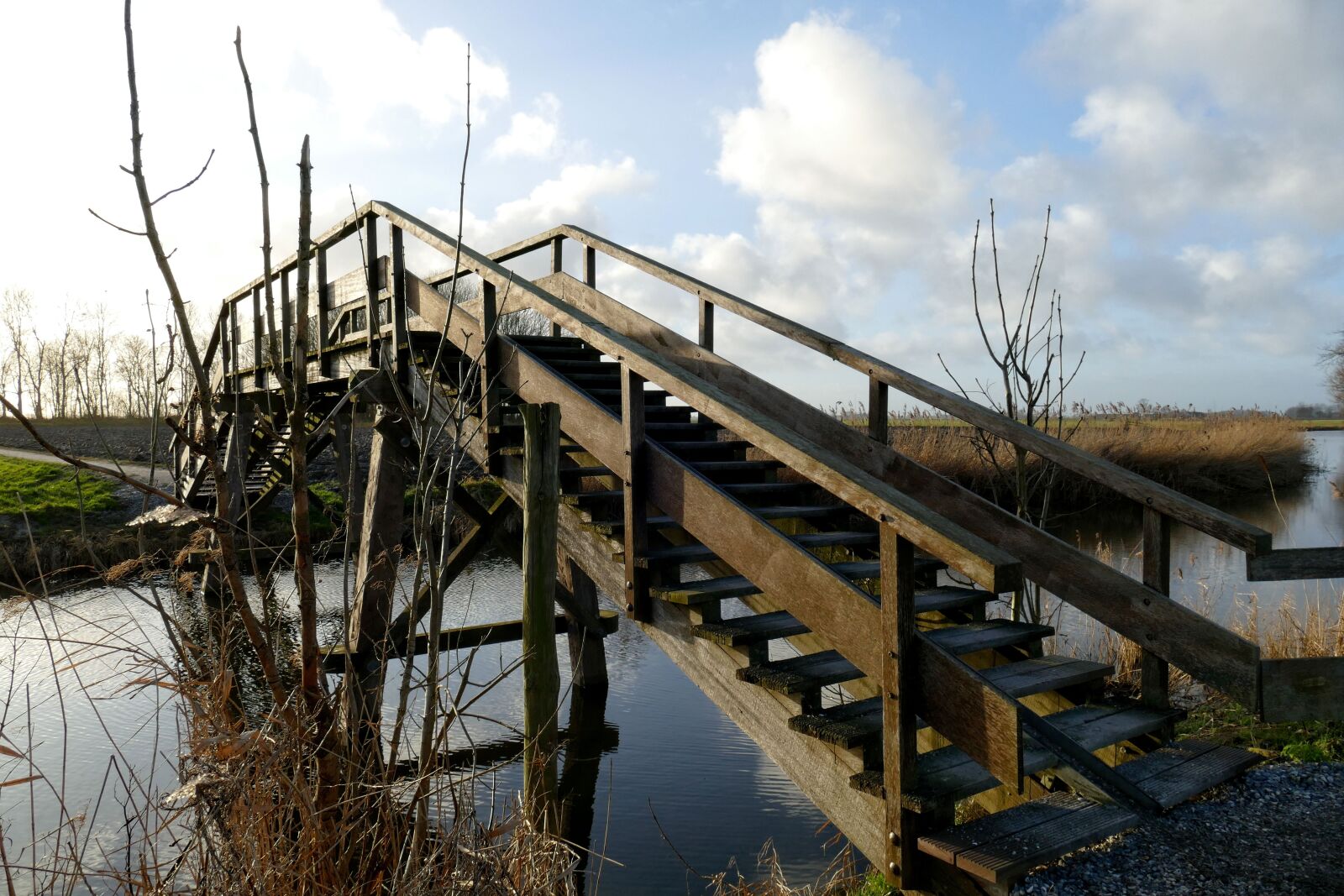 Panasonic Lumix DMC-FZ1000 sample photo. Countryside, bridge, reed photography