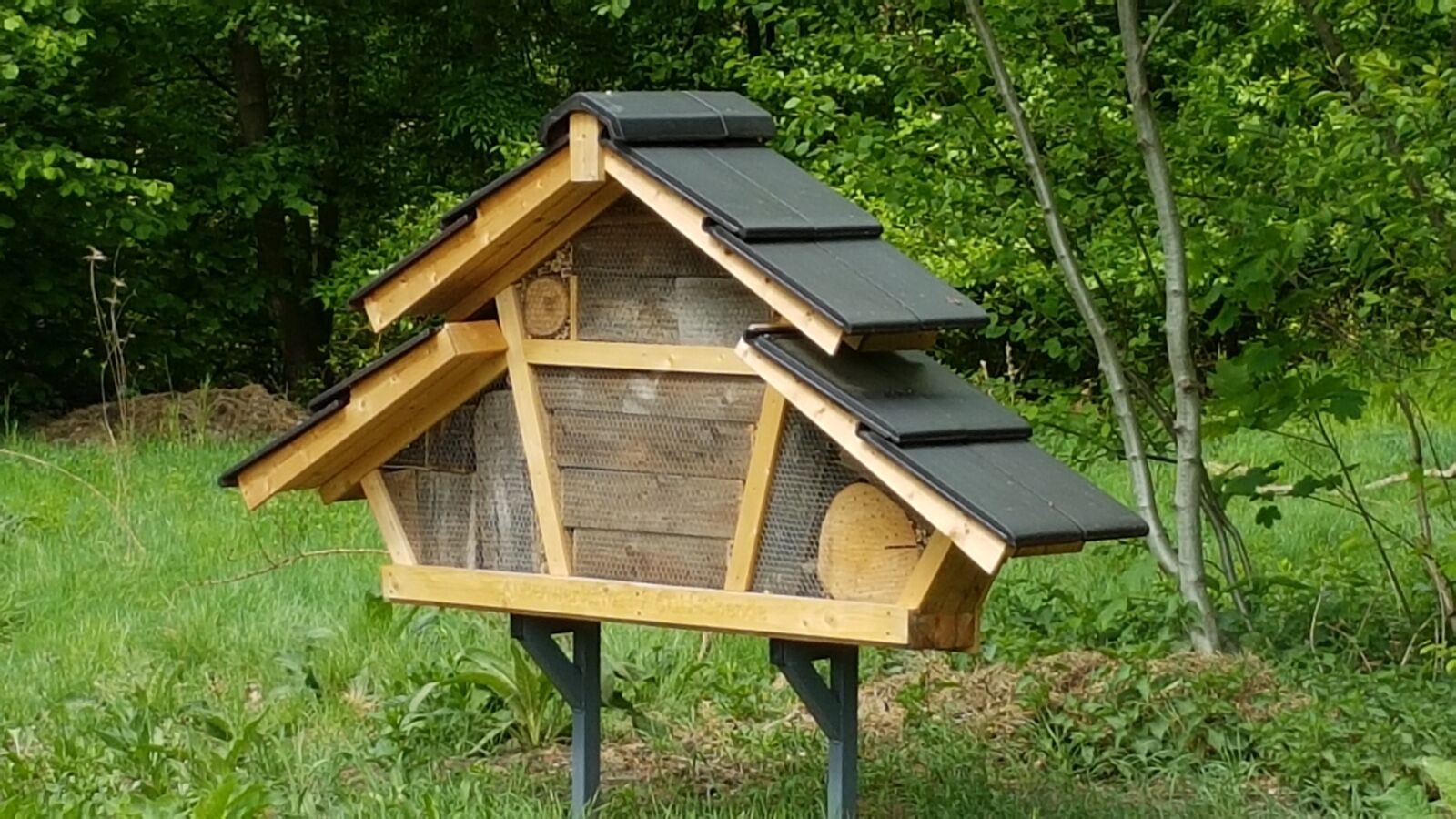 Samsung Galaxy S7 sample photo. Bee hotel, near natural photography
