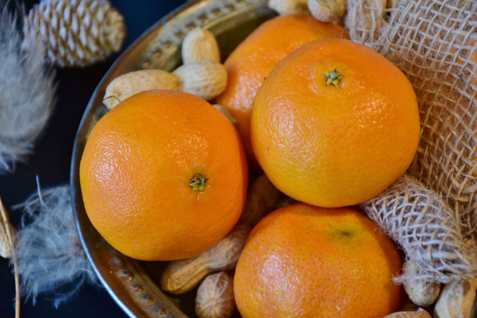 Nikon D7200 sample photo. Tangerines, peanuts, nuts photography