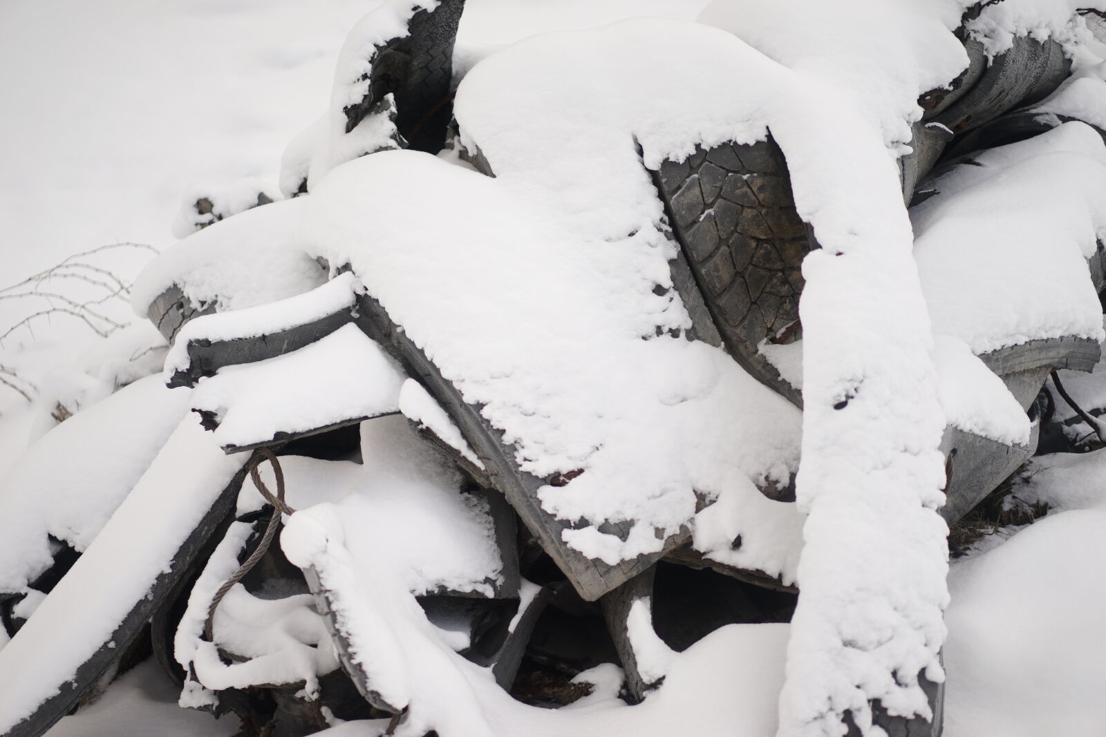 Sony a7 II sample photo. Snow over blasting zone photography