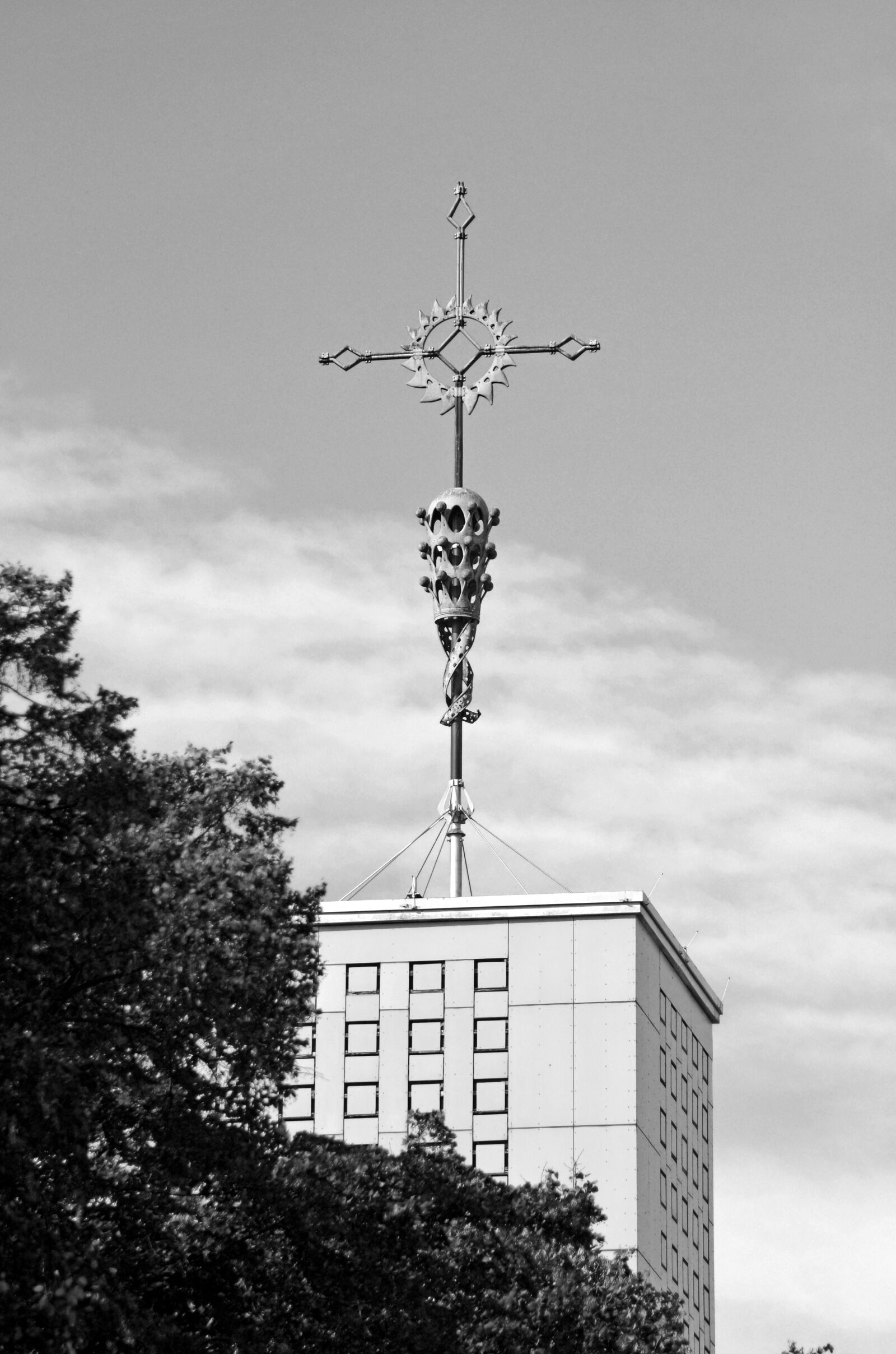 Nikon D5100 sample photo. Church, steeple, bauhaus photography