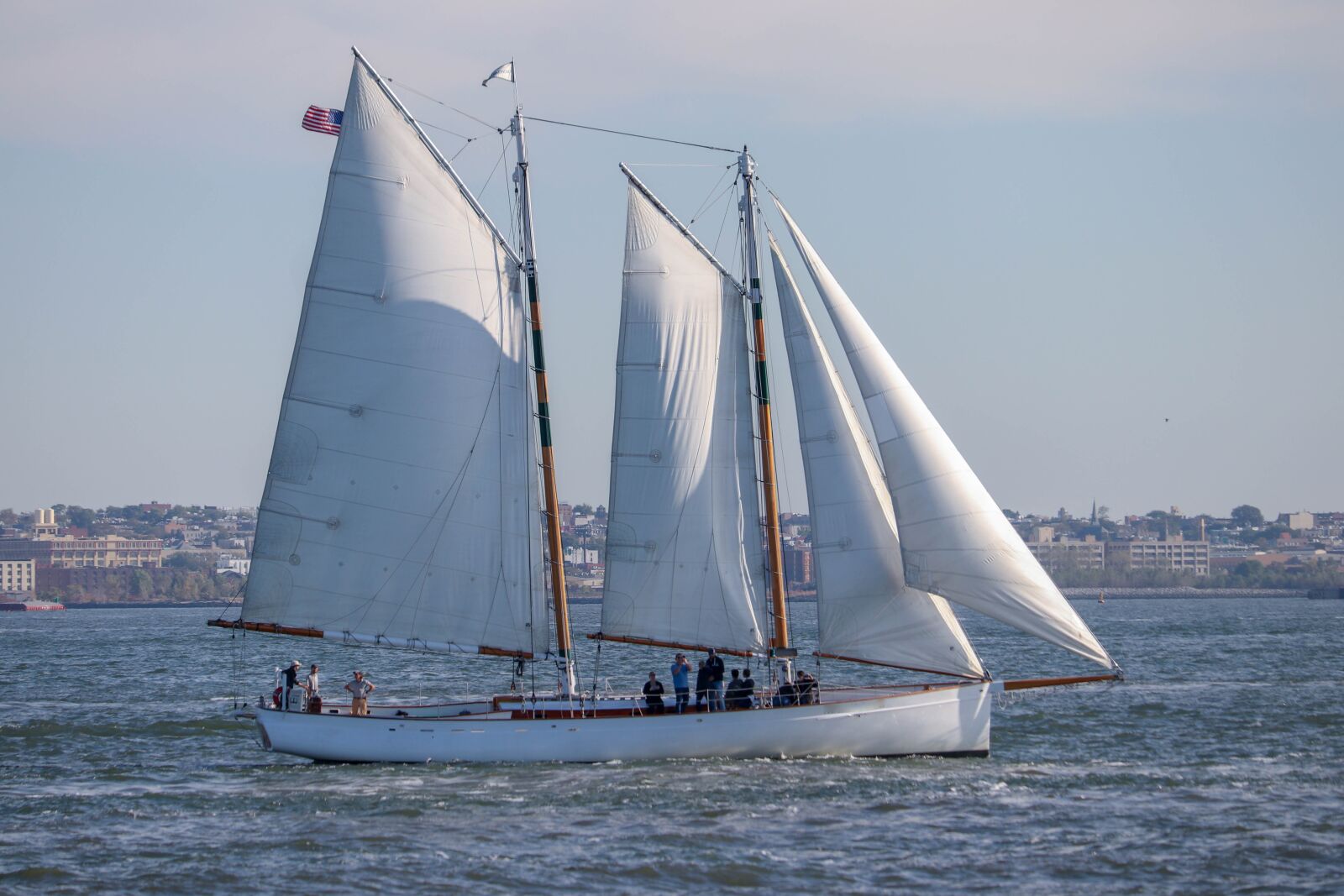 Canon EF-S 55-250mm F4-5.6 IS STM sample photo. Sailboat, city water, cleveland photography